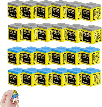 Snooker Chalk 24 Pack, Pool Cue Chalk Cubes