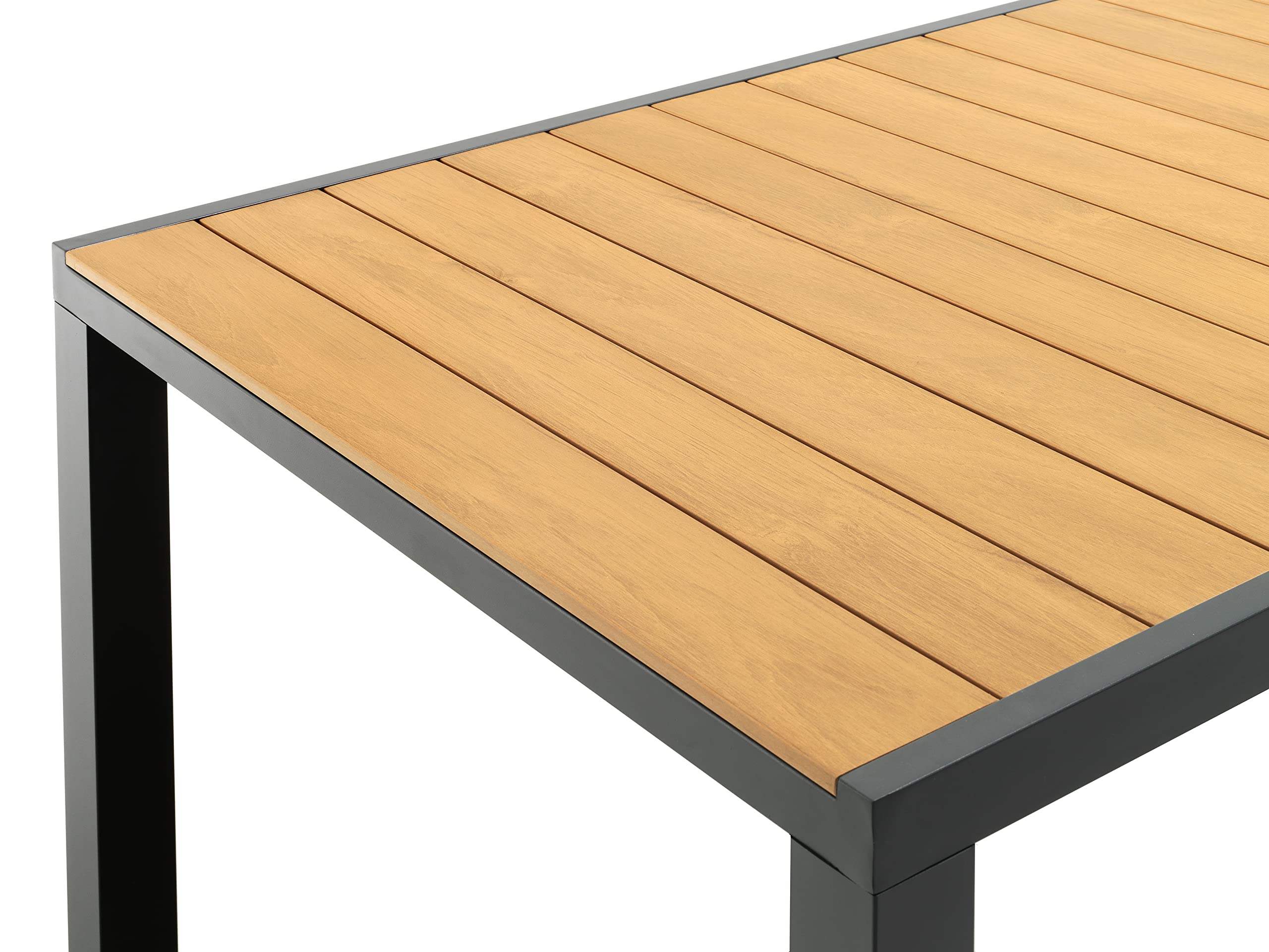 Tavolo Pieghevole California IFUORICASA - Legno Eucalipto Naturale - Allungabile Da 100 A 140cm - Foto 7