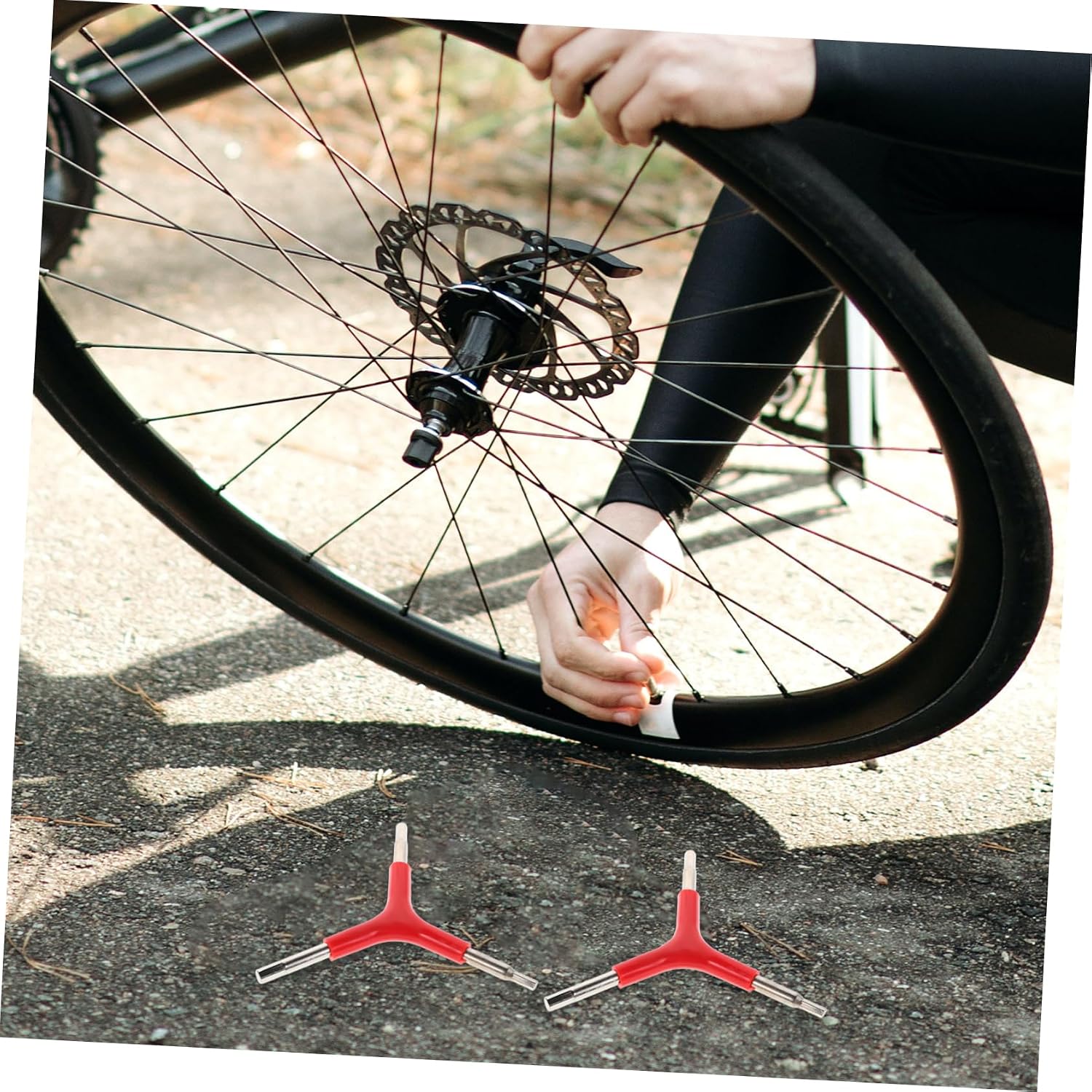 Totority 3pcs Y-shaped Repair Tool Portable Multifunctional Wrench for Easy Cycling Maintenance and Repairs Inner Prong Design for Mountain