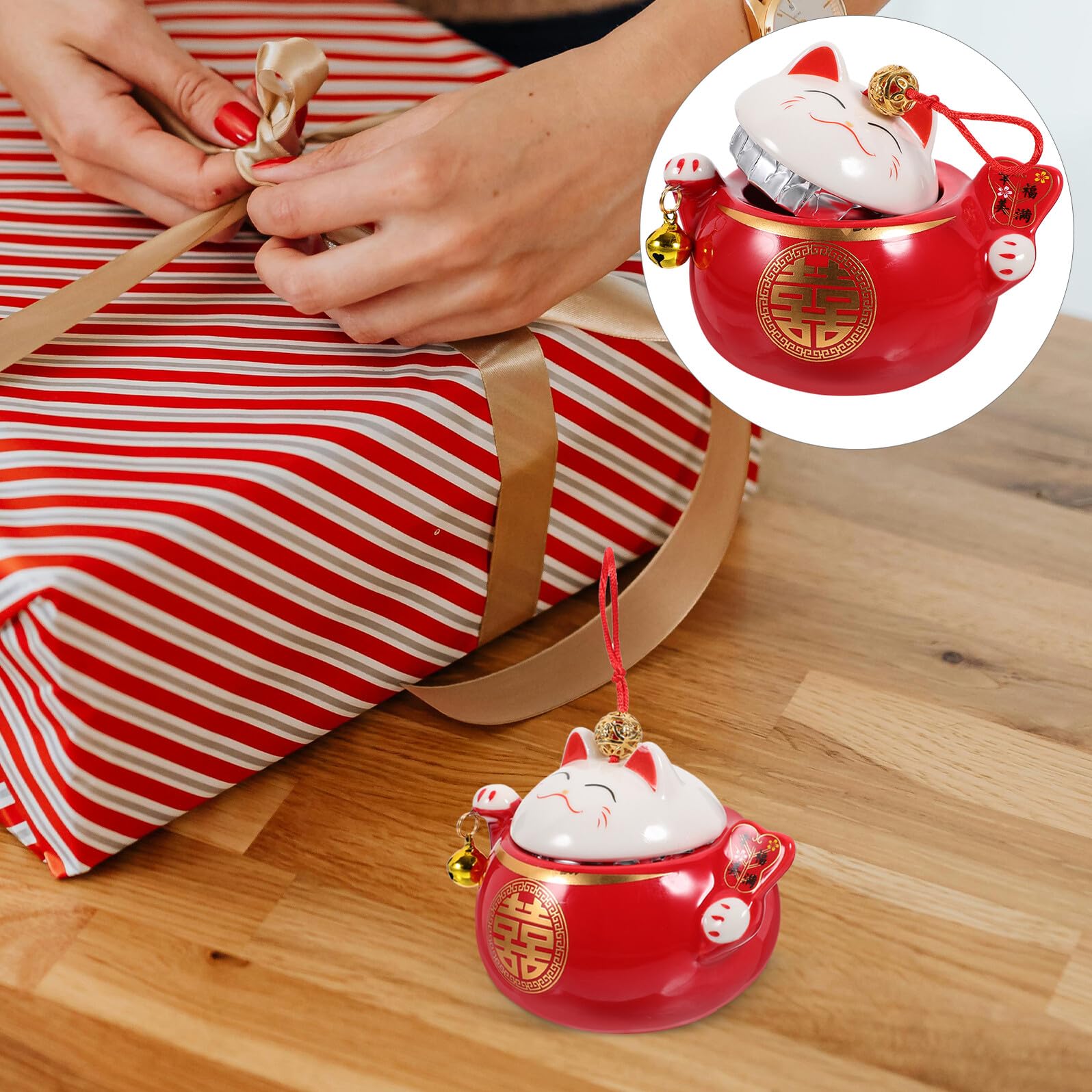 TOYANDONA Barattolo Pratico per Uso Domestico in Ceramica per Conservazione Caramelle e Dolciumi, Contenitore Sigillato Decorativo per Feste di Matrimonio e Decorazione della Stile Casuale