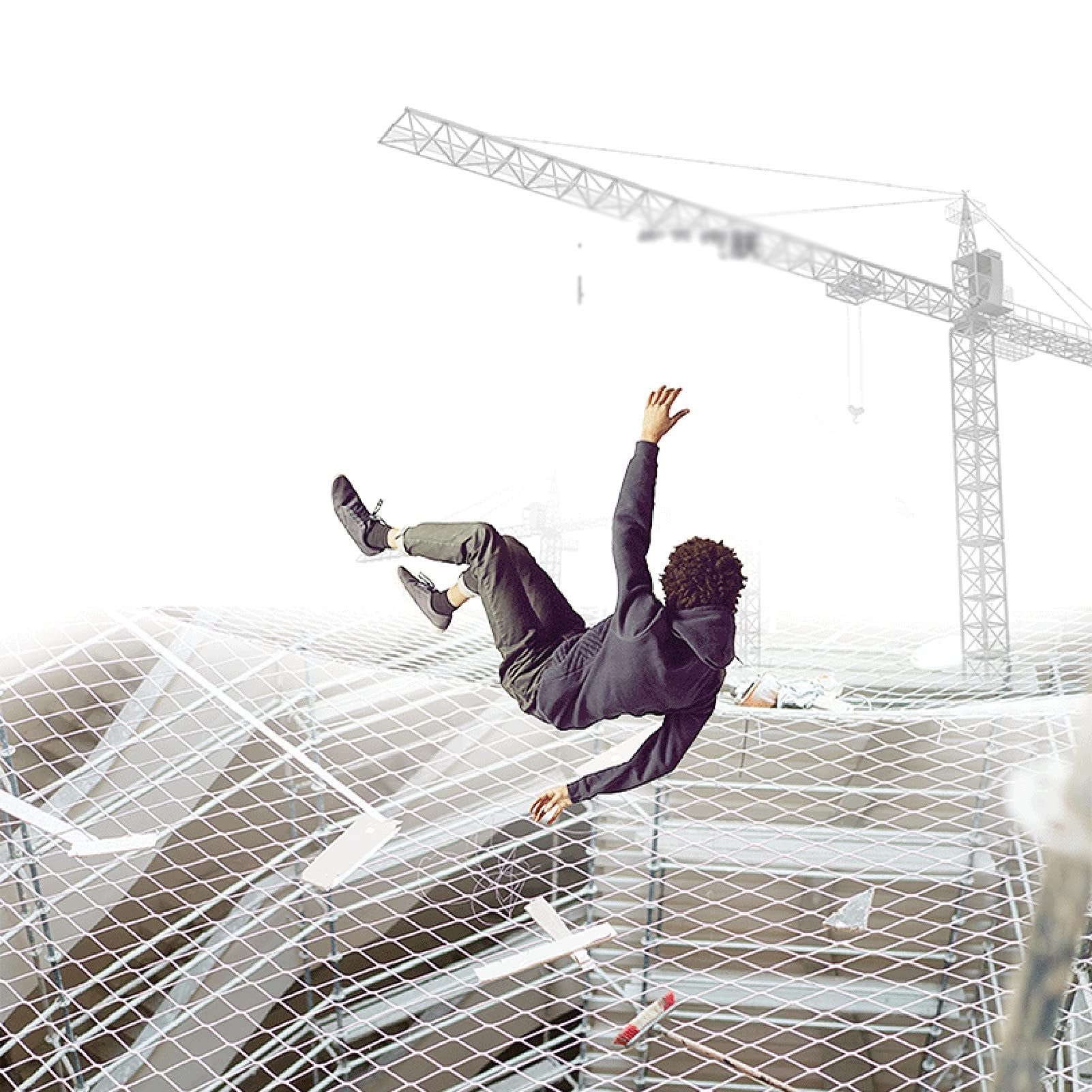 Outdoor Schutzgitter Sicherheitsnetz für Balkon und Treppenschutz, Absperrung mit dekorativem Schaukelseil Design