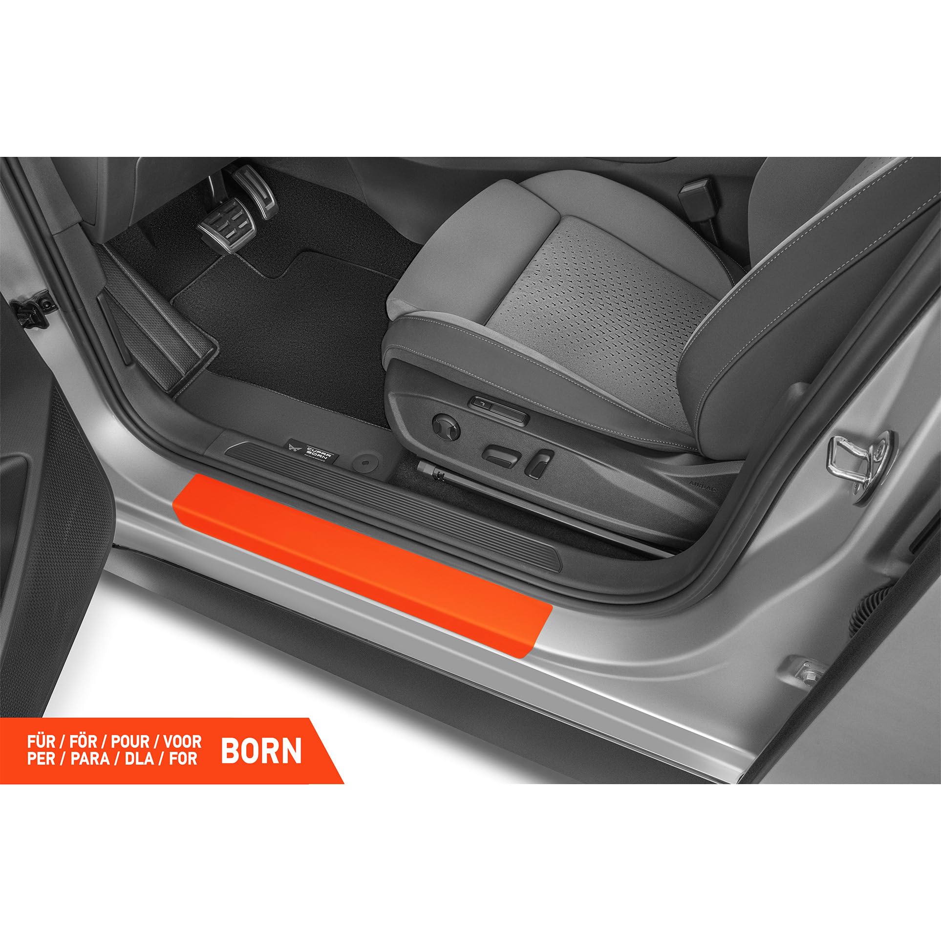 Luxshield Battitacco Auto Antigraffio Pellicola per Cupra Born I 2021-2026 - Protezione Accessori Tuning Portiera - Trasparente Lucido