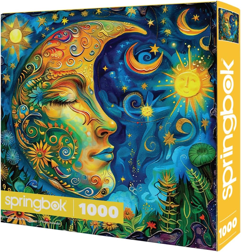 Springbok's Blue Moon 1000 Piece Puzzle for Adults by Artist Claudia McKinney is a Fun and Vivid Image to Challenge You
