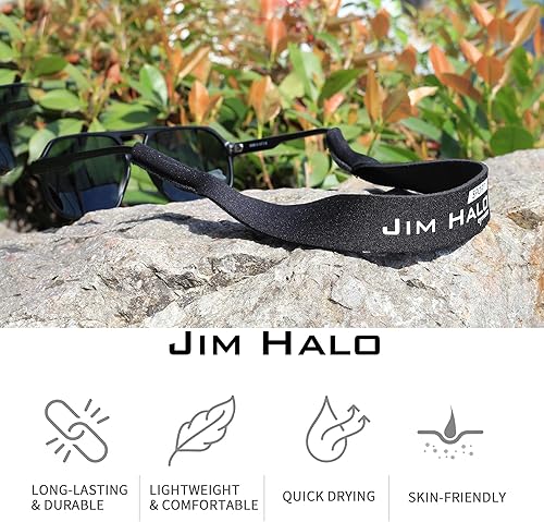 Miniatura 7 de JIM HALO Paquete de 2 correas flotantes para lentes de sol  Retenedor clásico de neopreno deportivo  Asegura tus gafas y gafas