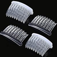 Vista 6 de Gejoy 12 peines de plástico para el cabello, accesorios para el cabello fino (transparente)