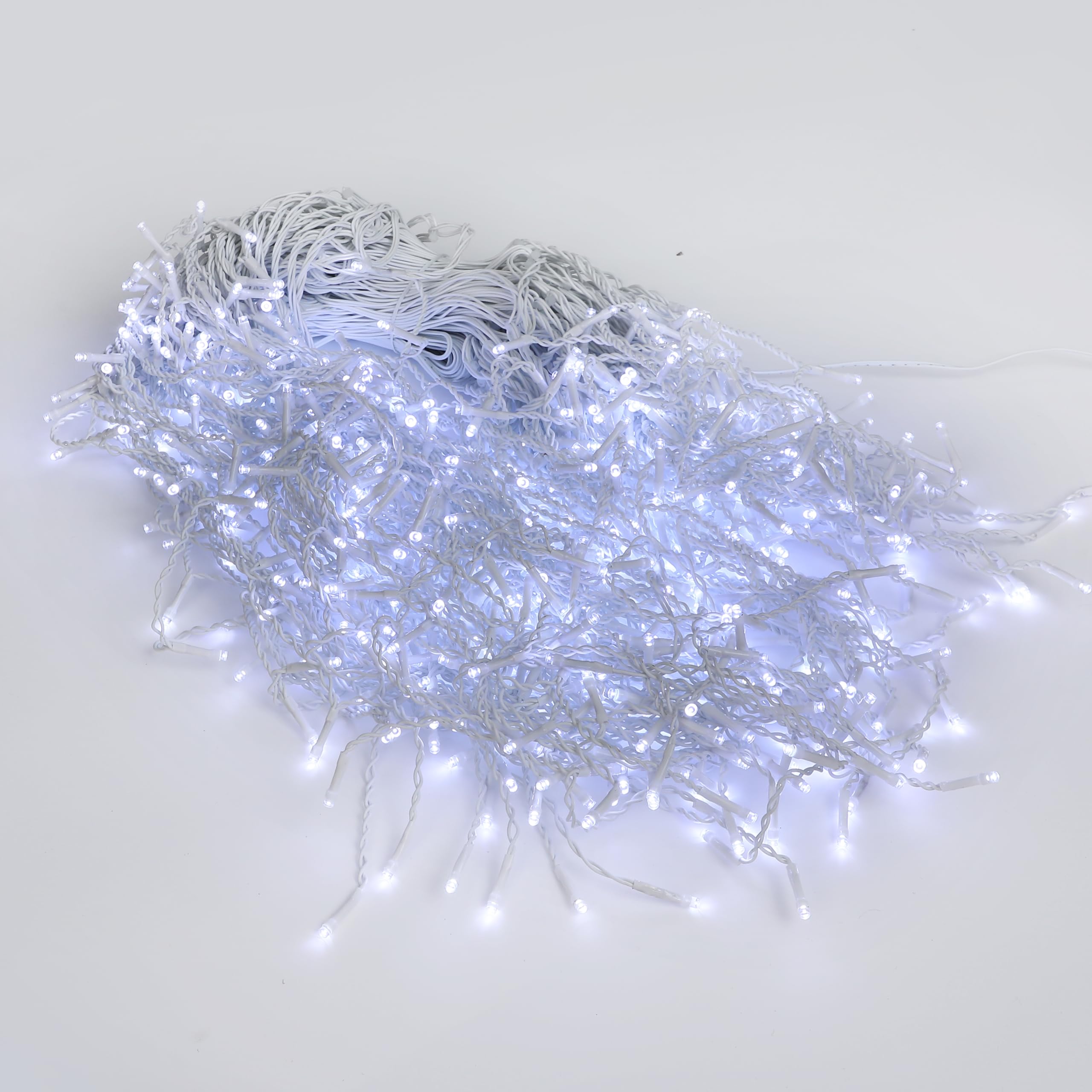 Amos 720 White LED Icicle Snowing Effect Light 21.5m