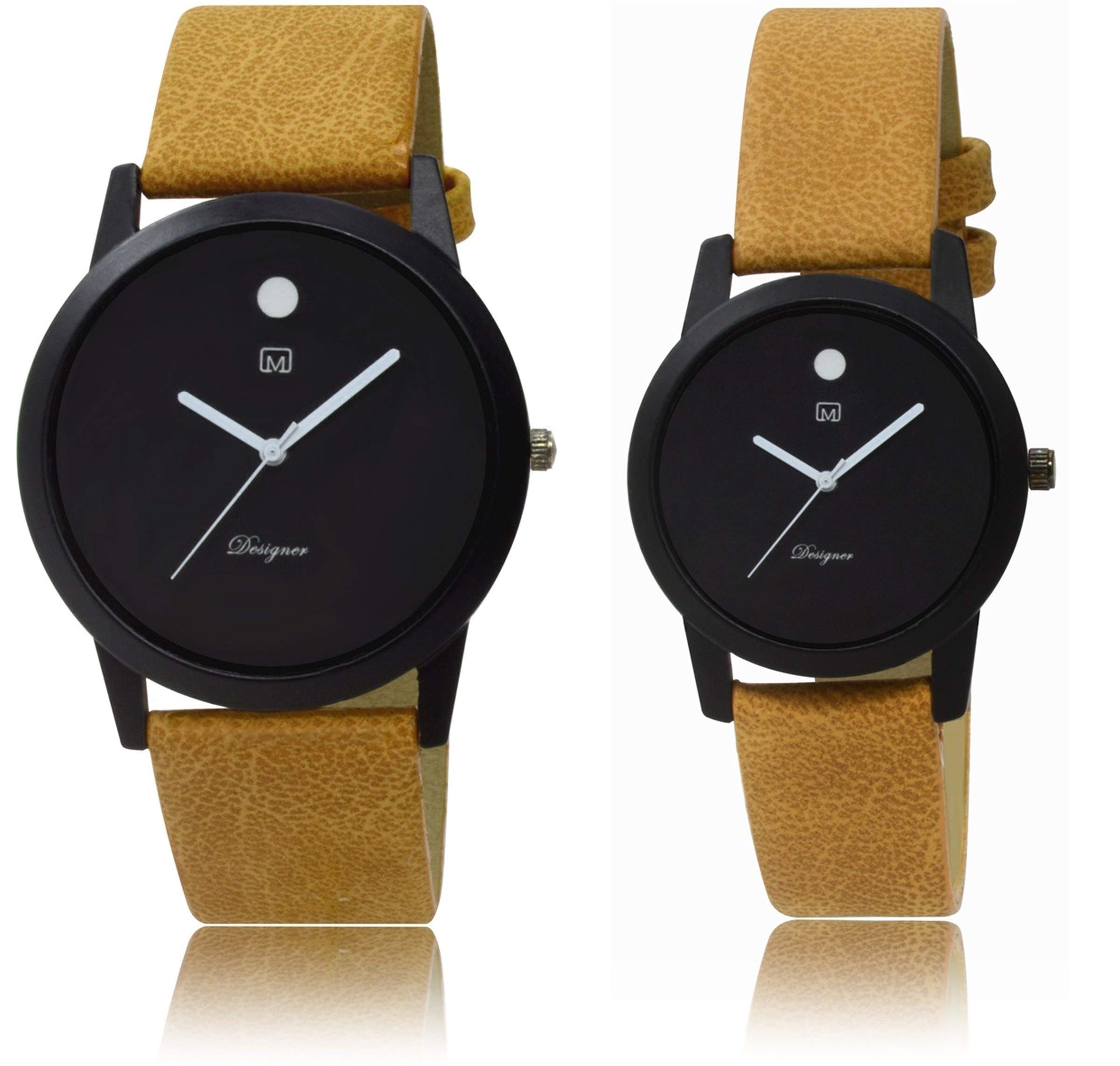 OM DESIGNER Slim Analogue yellow Dial Men & Women Couple Watches OM-Unisex-BL-10-123 (B07YHWY1WJ) Amazon Price History, Amazon Price Tracker