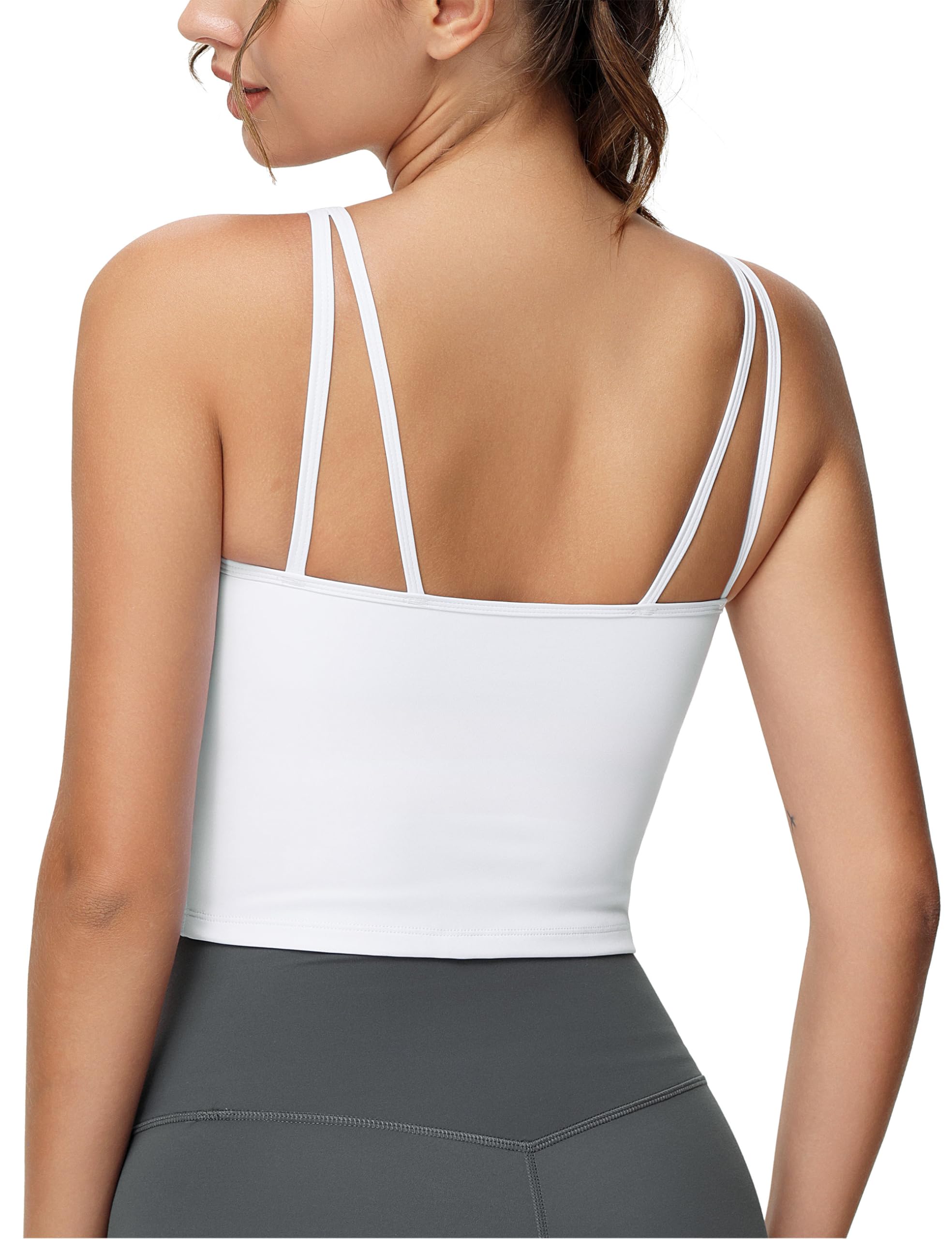 THE GYM PEOPLE Women's Longline Sports Bra Removable Padded Wireless Workout Yoga Tank Tops