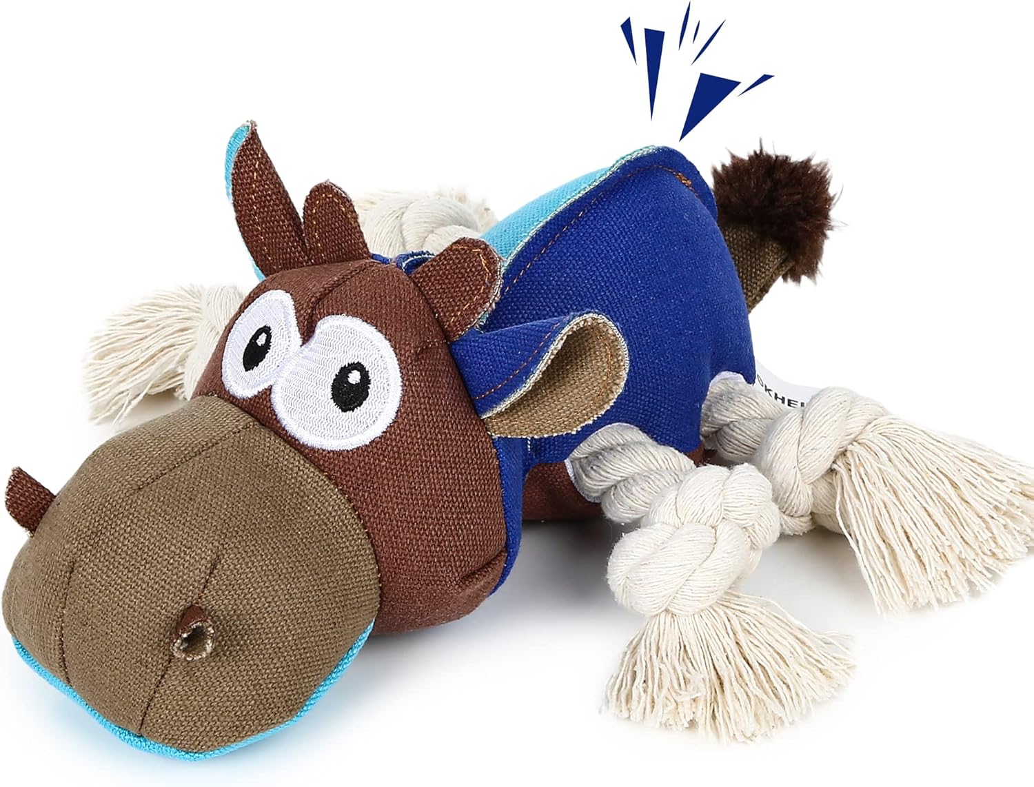 IOKHEIRA Dog Plush Toys, Interactive Squeaky Toys for Dogs Teddy, Tough