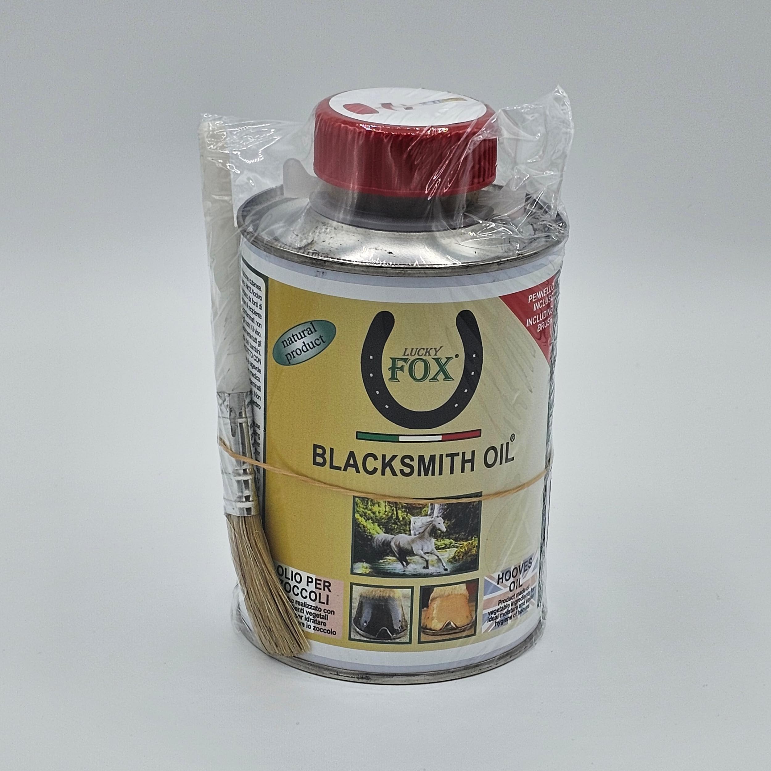 Lucky Fox BLACKSMITH OIL, Higienizante Hidratante para Cascos del Caballo, Garantiza Elasticidad de la Pezuña, crea una Barrera Natural a los Agentes Externos, 500 ml