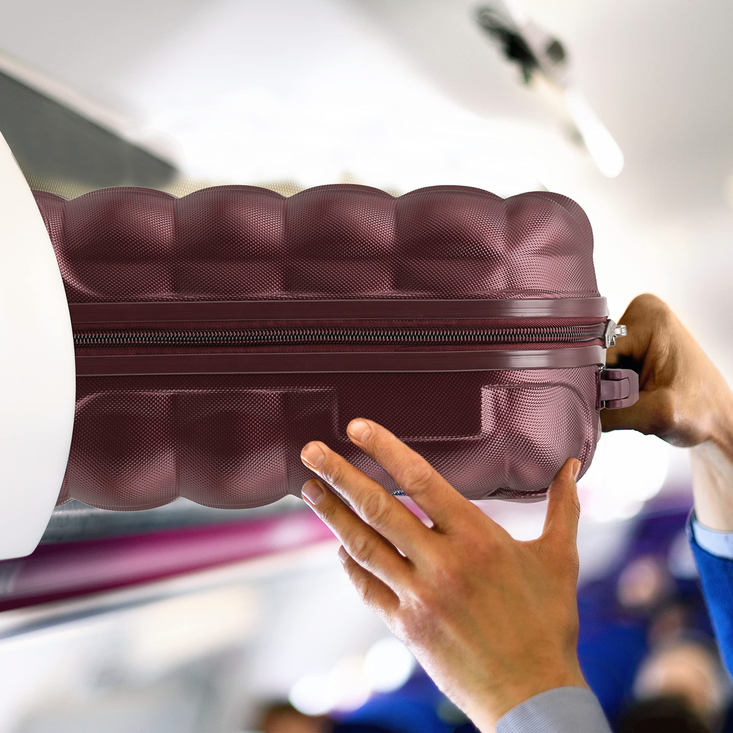 Flight Knight Bubble Suitcase Ryanair easyJet Jet2 Approved 8 Wheel Hardcase Suitcases Cabin or Medium & Large Check-in Sizes