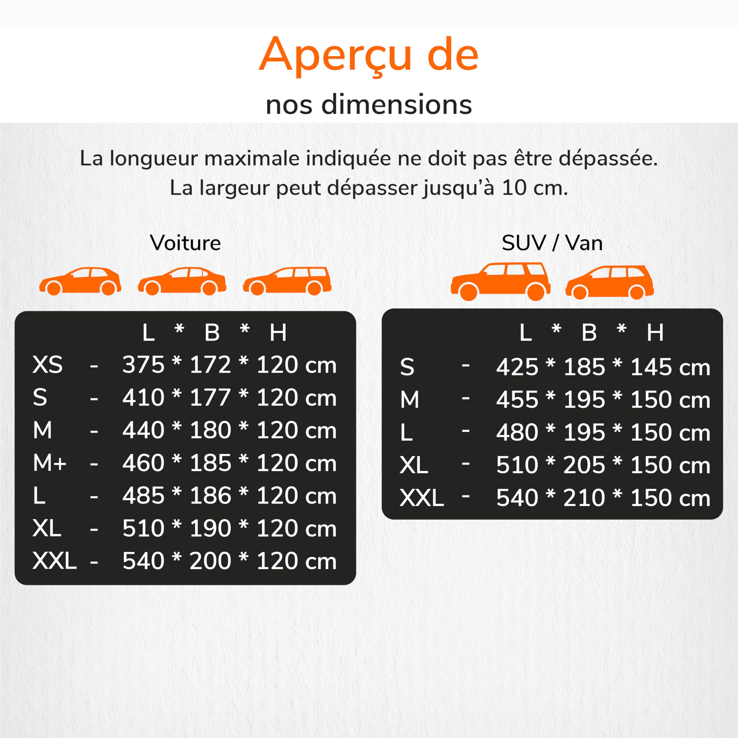 Upgrade4cars Housse de Voiture Extérieure Version 2026 Imperméable | Housse Complète pour Toutes Saisons | Bâche Universelle SUV - L (480 × 195 × 150 cm)