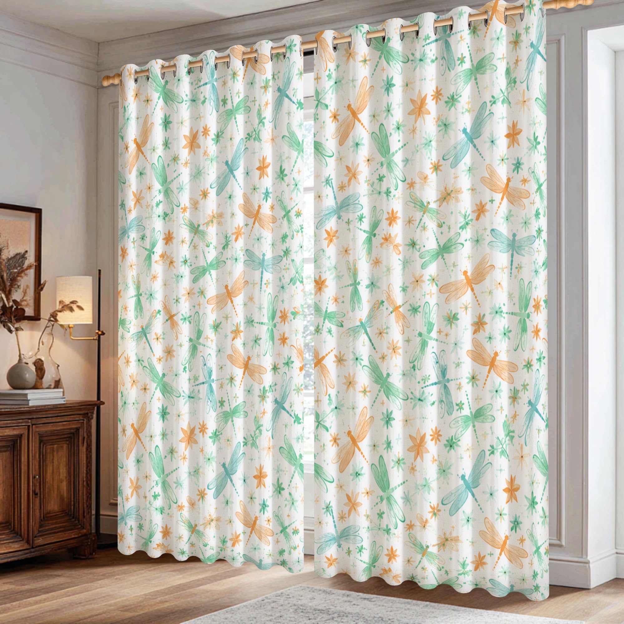 Rideaux occultants contre les reflets de bureau en tissu infroissable turquoise 106,7x213,4cm