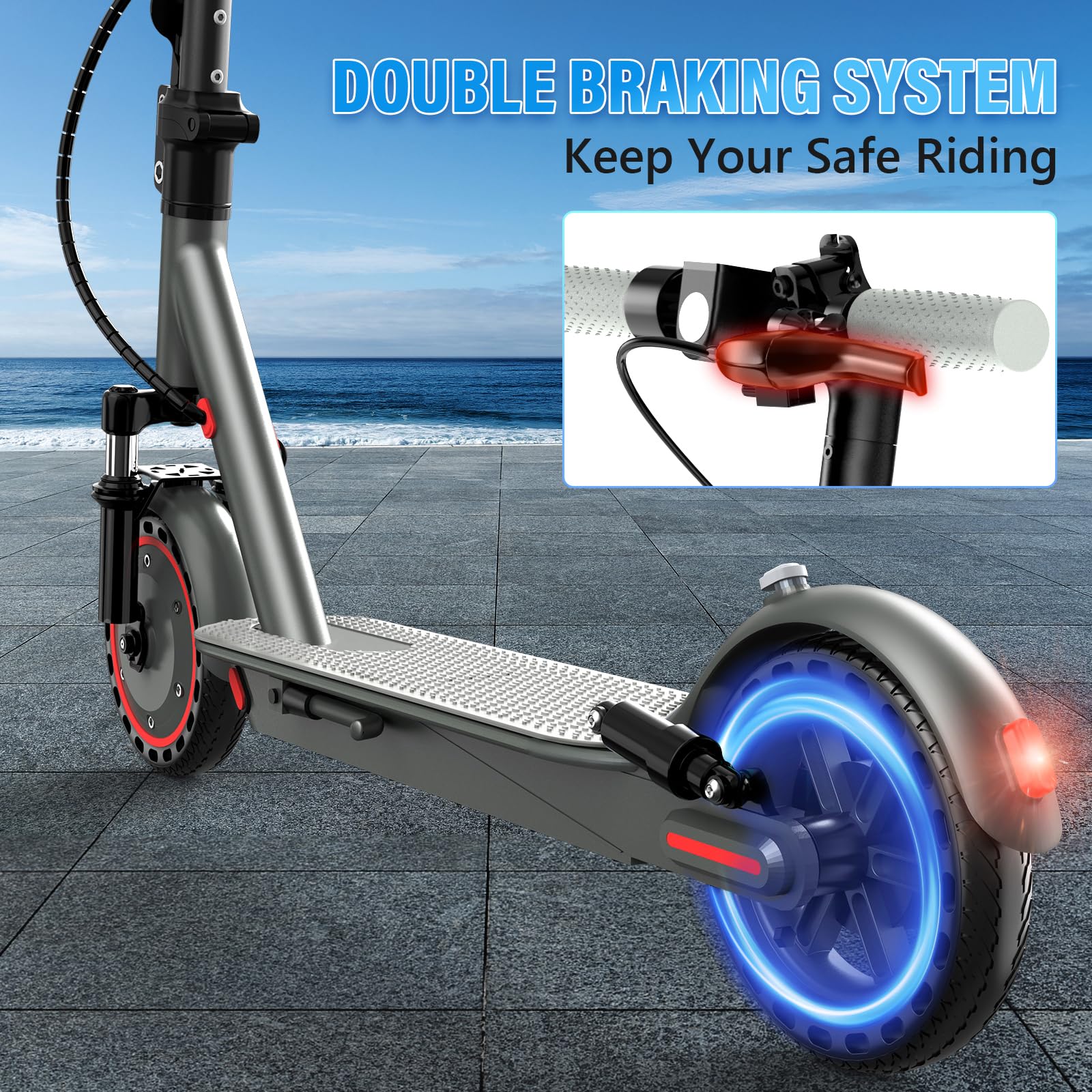 Patinete Electrico Adultos, Neumático de 8.5"/10", Patinete Eléctrico 350W/500W, Velocidad Máxima 25 km/h, Batería 10.5Ah/15Ah, Autonomía 30-45 km, Carga 120 kg, Smart App