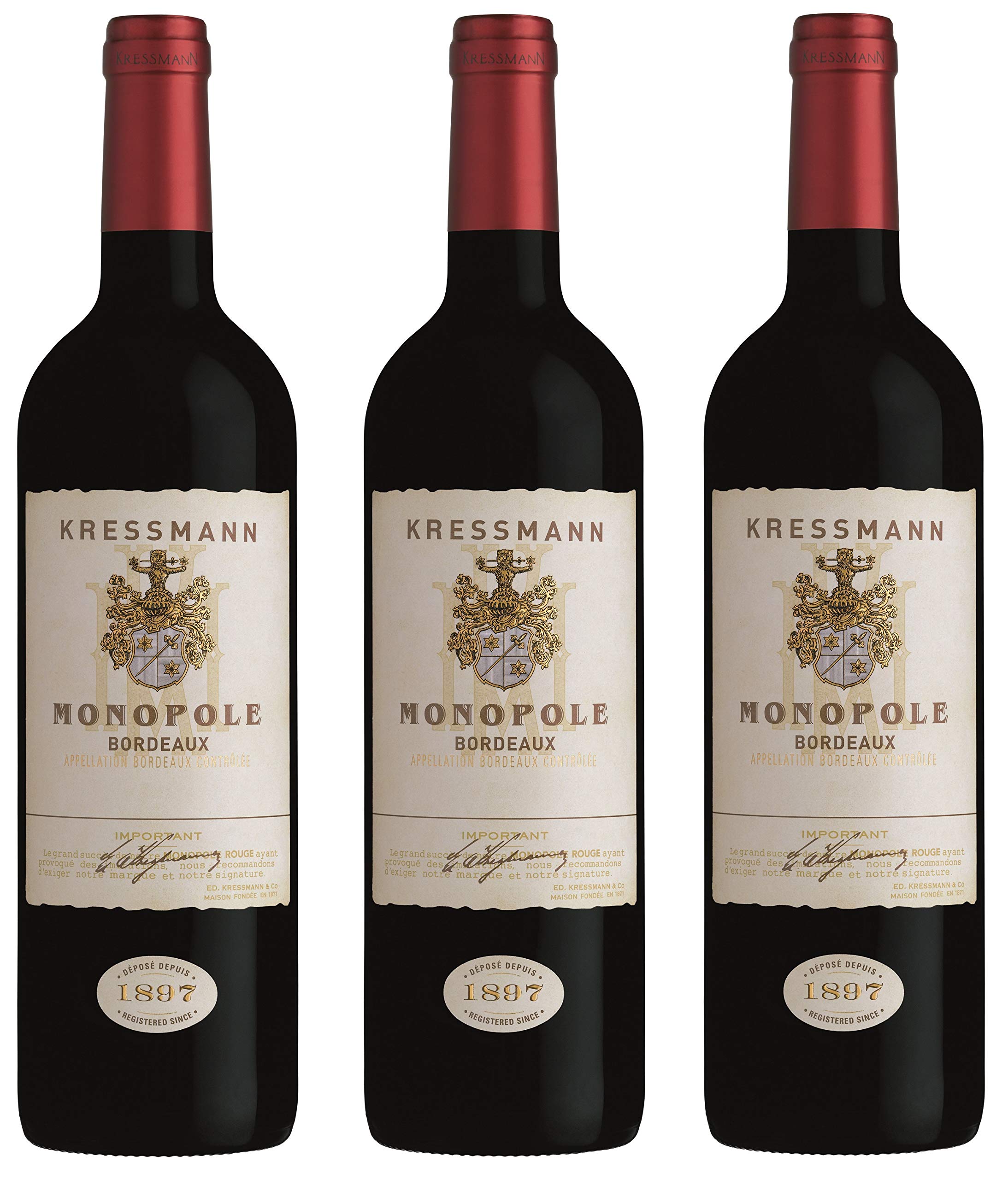 Château La Rose Bordeaux Ed. Kressmann Kressmann - Monopole Rouge Aoc Bordeaux Rouge - 75cl (3) : Amazon