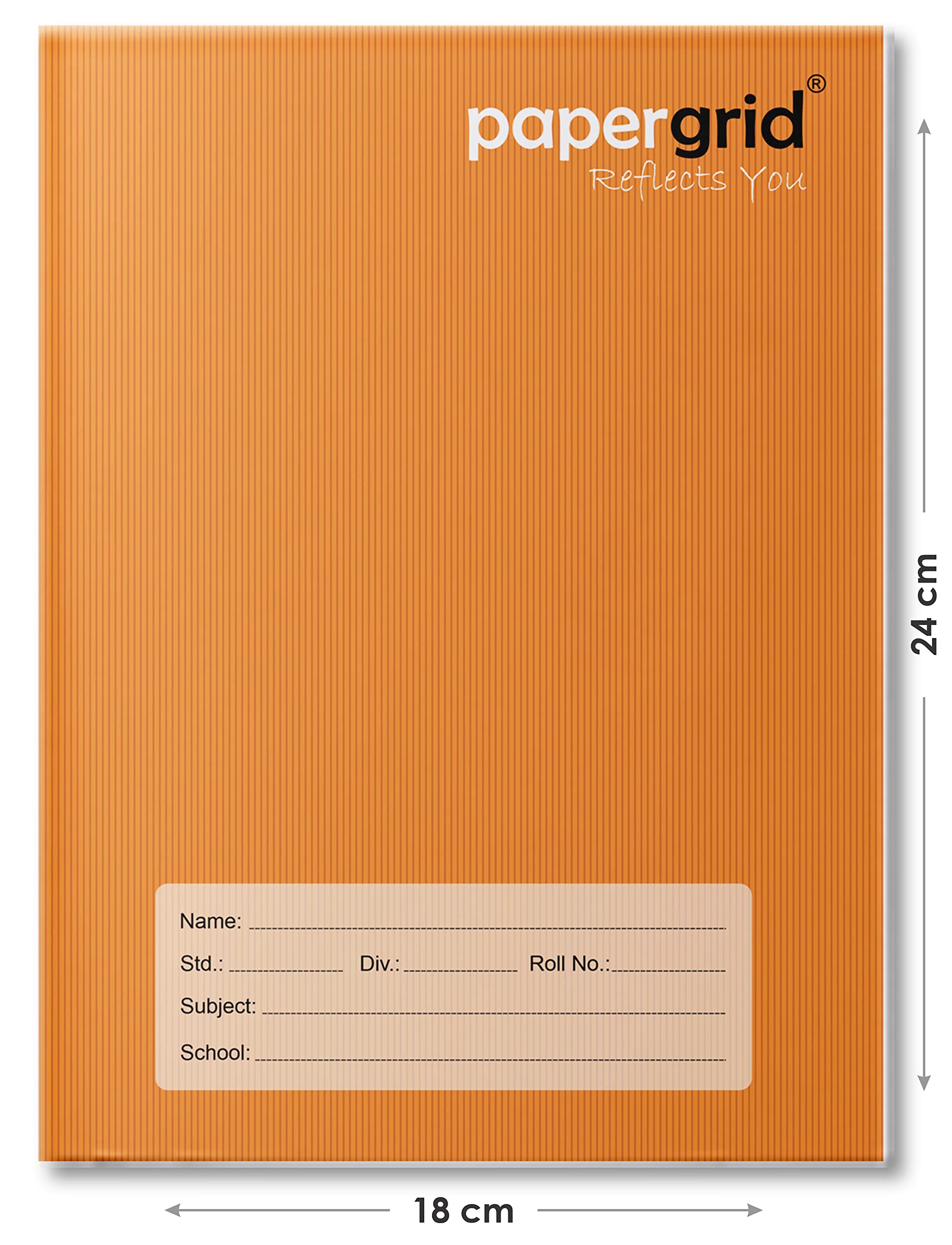Papergrid Notebook - King Size (24 cm x 18 cm), Four Line, 172 Pages, Soft Cover - Pack of 6