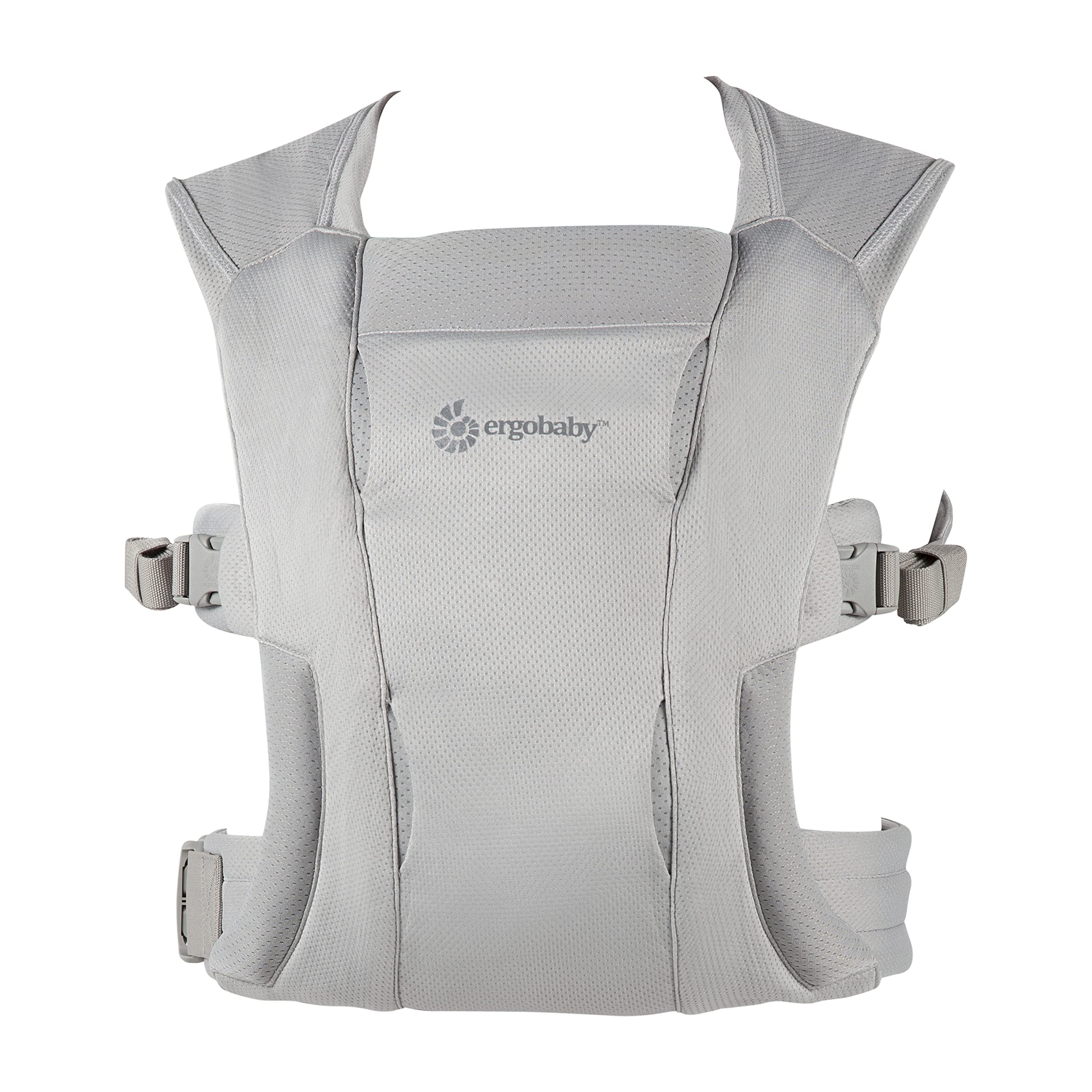 Embrace Soft Air Mesh Ergonomic Baby Carrier for Newborns from Birth, Ergonomic 2-Position Belly Carrier Front Carrier, Soft Grey