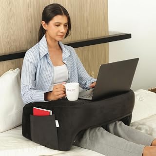 Portia Lap Desk Pillow | Portable Computer Table & Laptop Lap Desk for Sofa, Bed, Floor | Ergonomic Gaming Desk with Arm R... Price In India