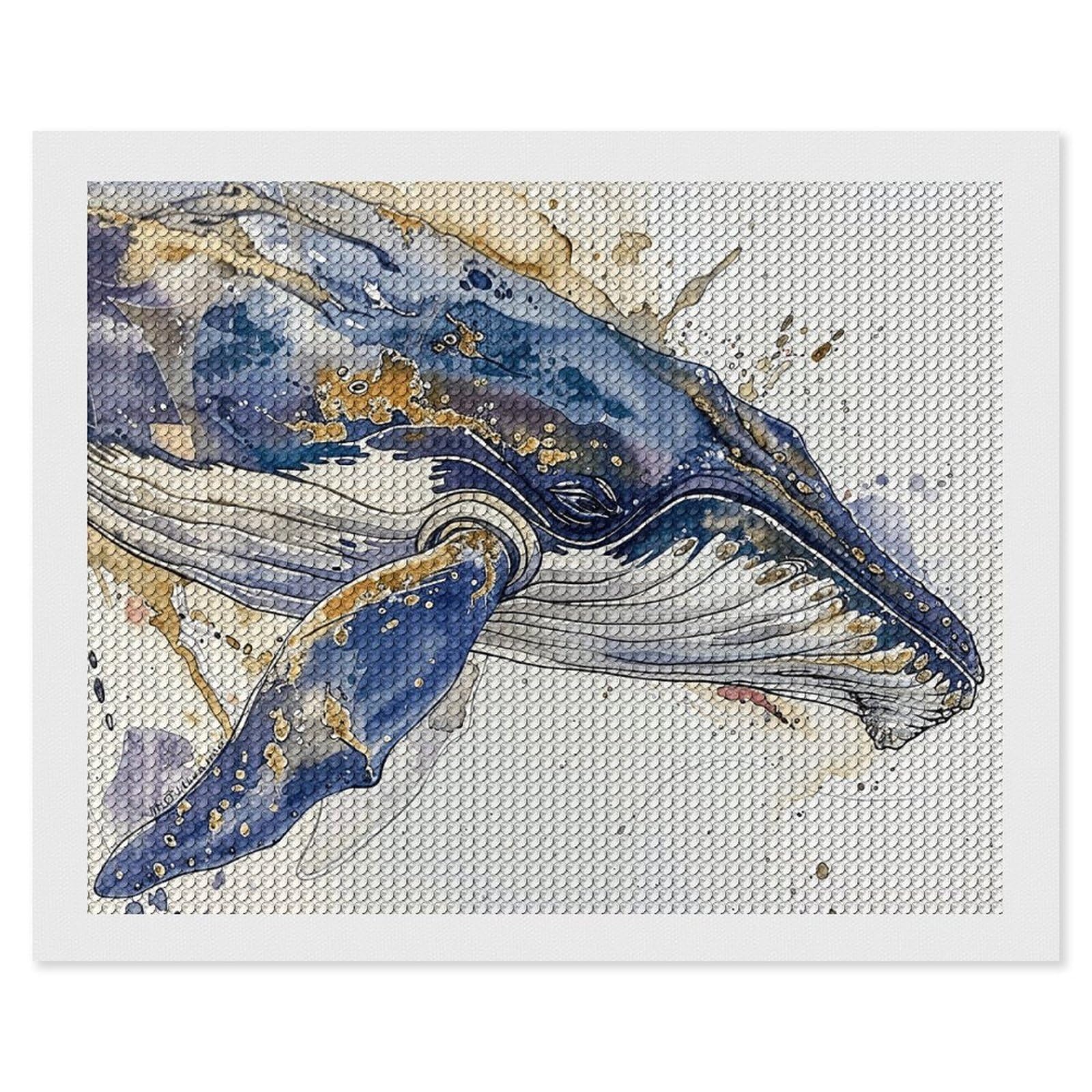 NONHAI Diamond Painting Kits for Adults - DIY Diamond Art Kits for Beginners - Full 5D Paint Drill Diamond Dots Paintings- A Picture of A Whale Diamonds Pictures Gem Art and Craft Wall Decor 16"x20"