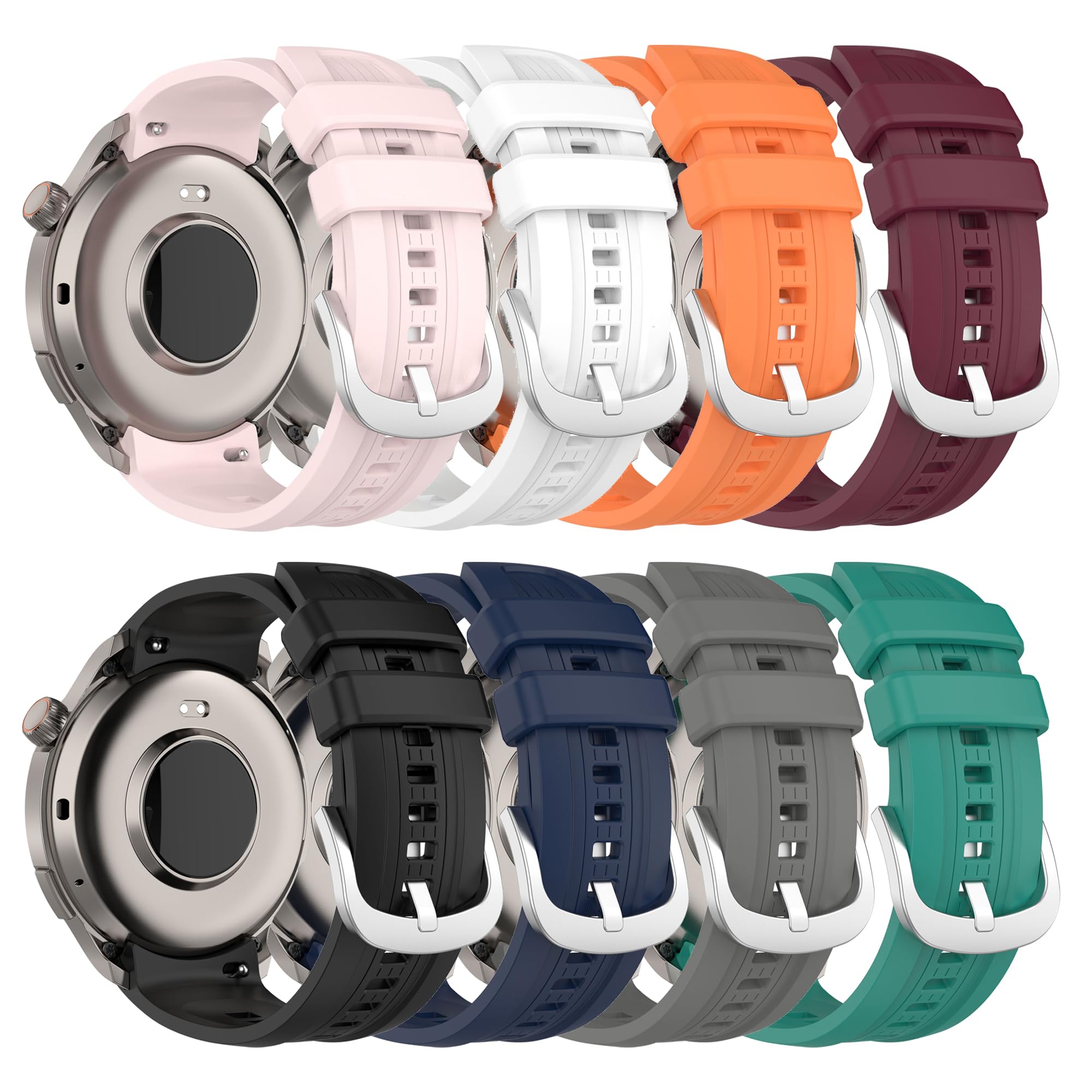 Bracelet pour Amazfit Balance, bracelet de rechange en silicone souple pour montre intelligente Amazfit Balance (tracker non inclus, bracelets de rechange uniquement)