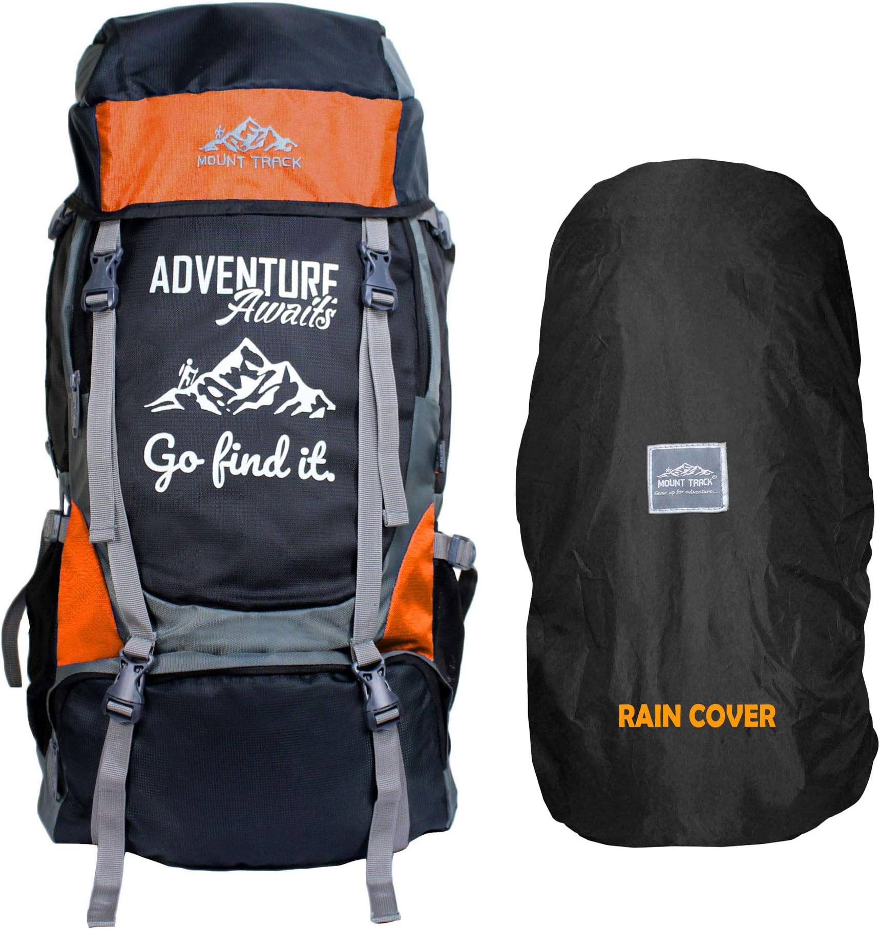 MOUNT TRACK Adventure Series 55 Ltrs Rucksack for Hiking & Trekking with Shoe Compartment & Rain Cover