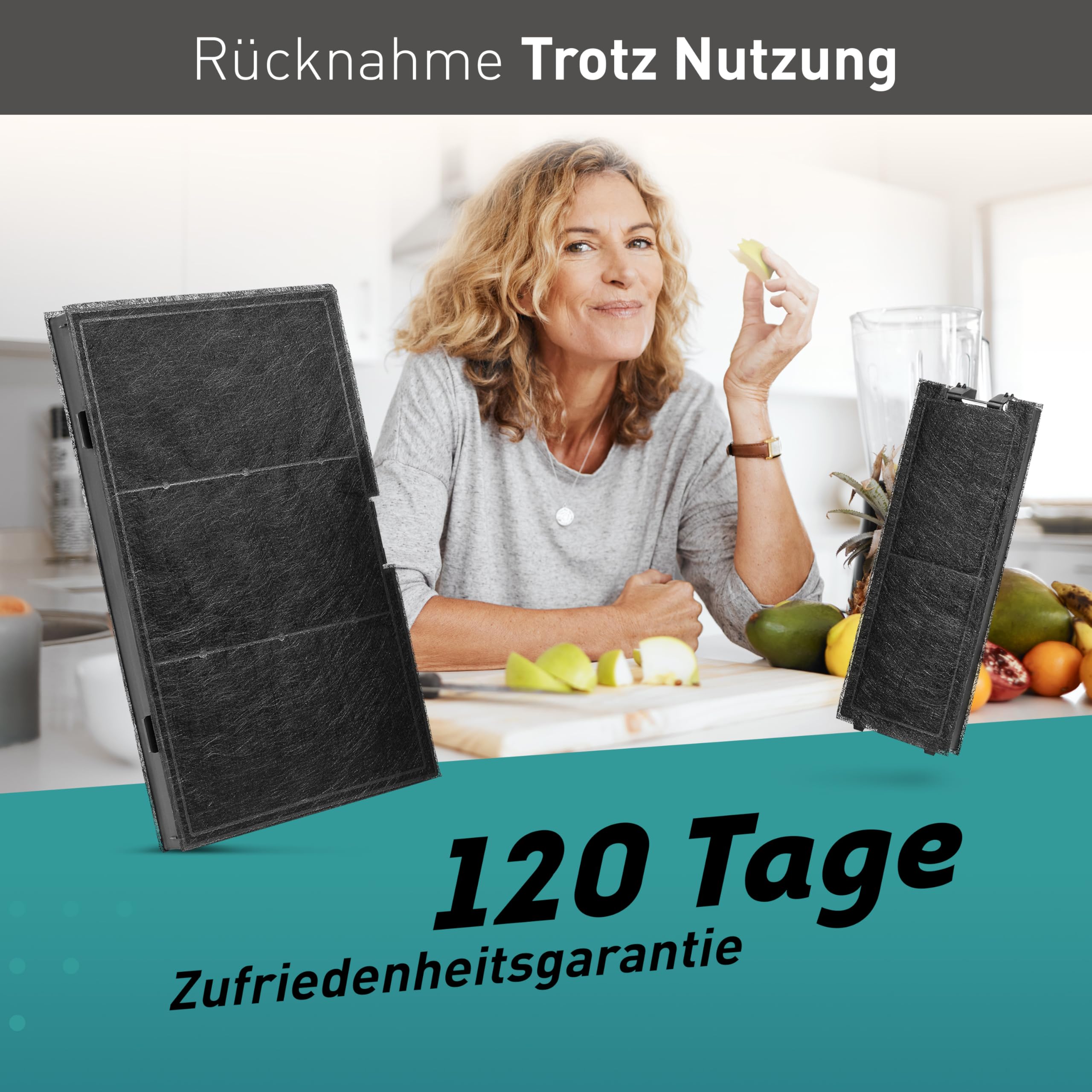 Aktivkohlefilter für Siemens LZ10AKA00 / Neff Z51AIA0X0 / Bosch DWZ0AK0A0 / Constructa Gaggenau 17000965 (Set aus 2 Filtern)