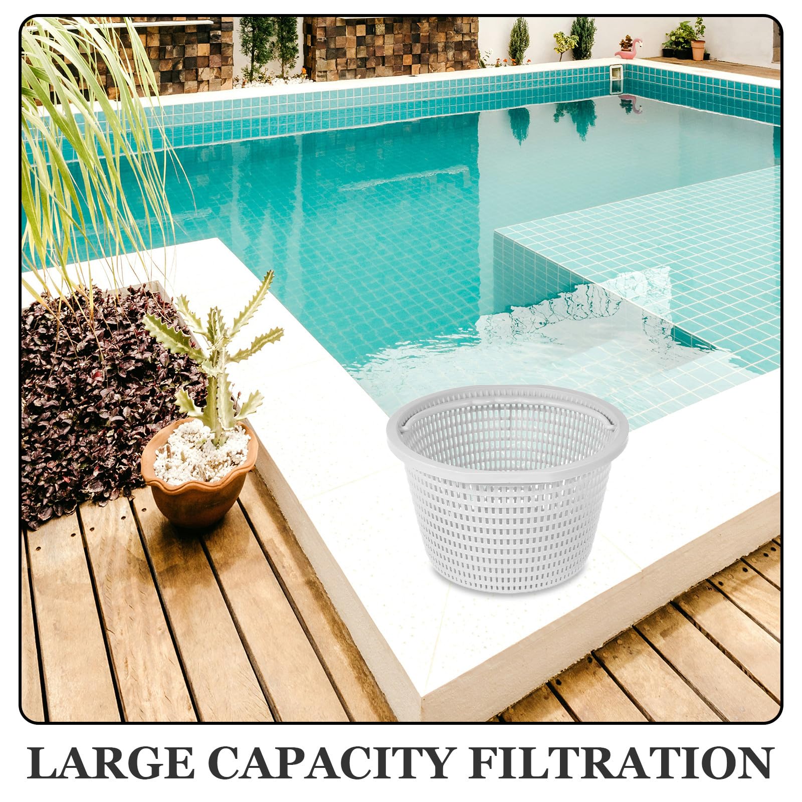 Cesta De Repuesto Para Skimmer De Piscina LIOOBO | 20 Cm De Diámetro | Absorbe Hojas, Cabello Y Residuos | Compatible Con Skimmers Estándar