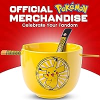 Vista 153 de Silver Buffalo The Powerpuff Girls Girl Power Featuring Blossom, Bubbles, and Buttercup Ceramic Ramen Noodle Rice Bowl with Chopsticks, Microwave