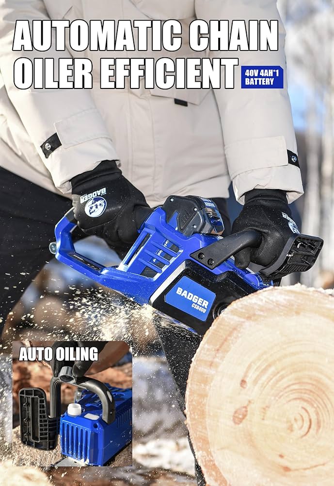 Amazon.com : WILD BADGER POWER Electric Chainsaw Cordless 40V 16