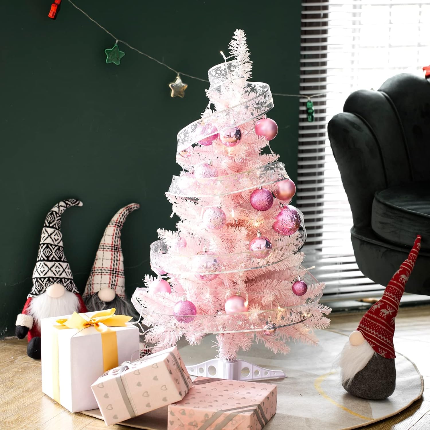 Mini 3FT Pink Xmas Tree