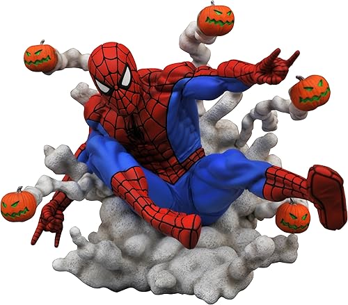 Diamond Select Toys Marvel Gallery - Figura de PVC para montar en pared con bomba de calabaza, Spider-Man