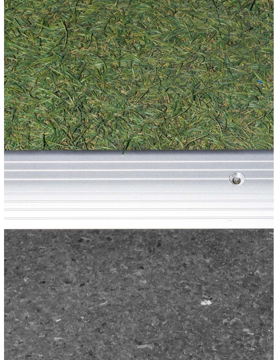 JARDIN202 - Perfil Aluminio 2-5-8 mm Altura | 8mm alt. 65mm anch. 2m larg. Taladrado -