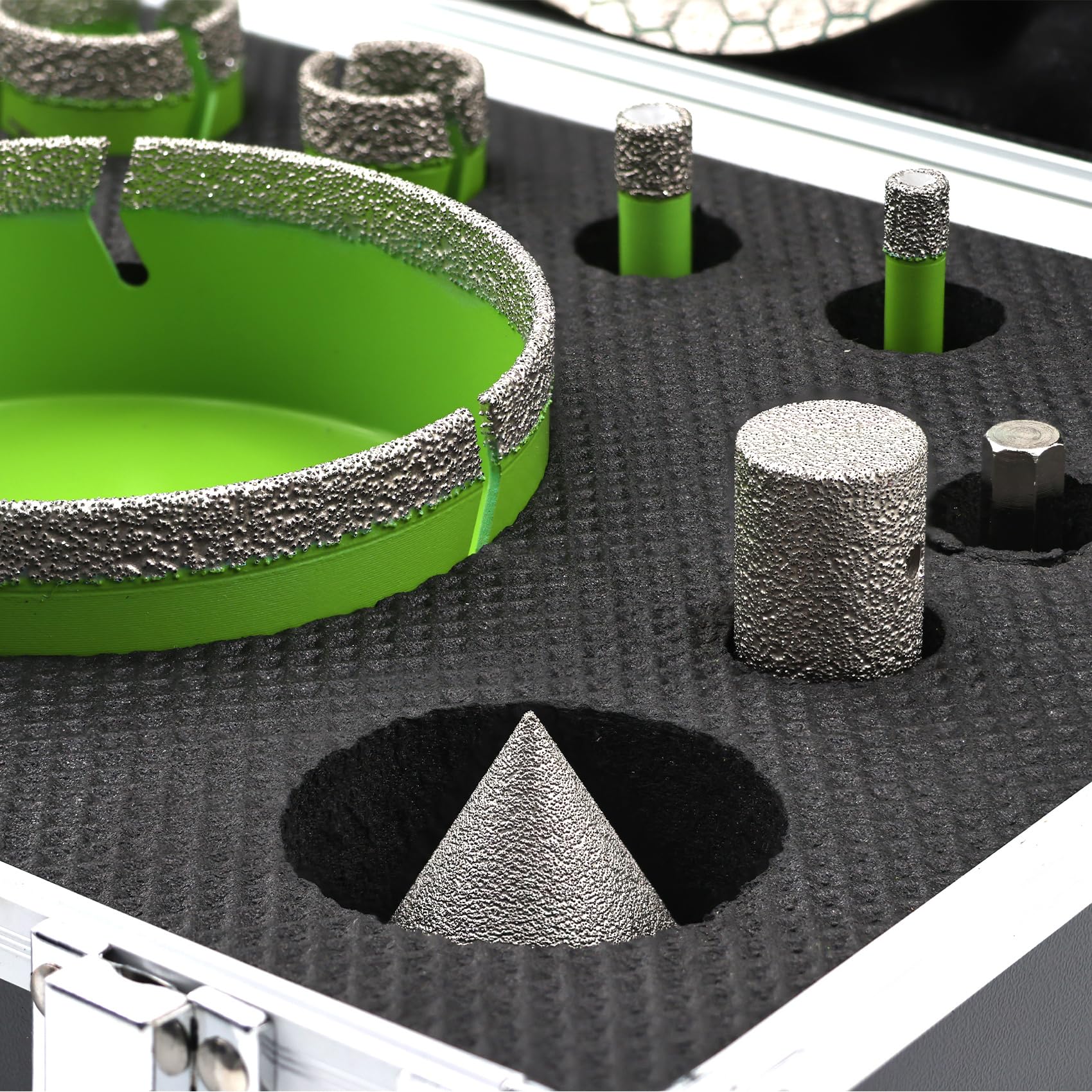 Diamant Fliesenbohrer Set 6-110mm - M14 Diamantbohrer Lochsäge für Fliesen Porzellan Keramik Marmor Granit Bohrungen20&50mm Fresa Diamantata Diamant Trennscheibe125mm