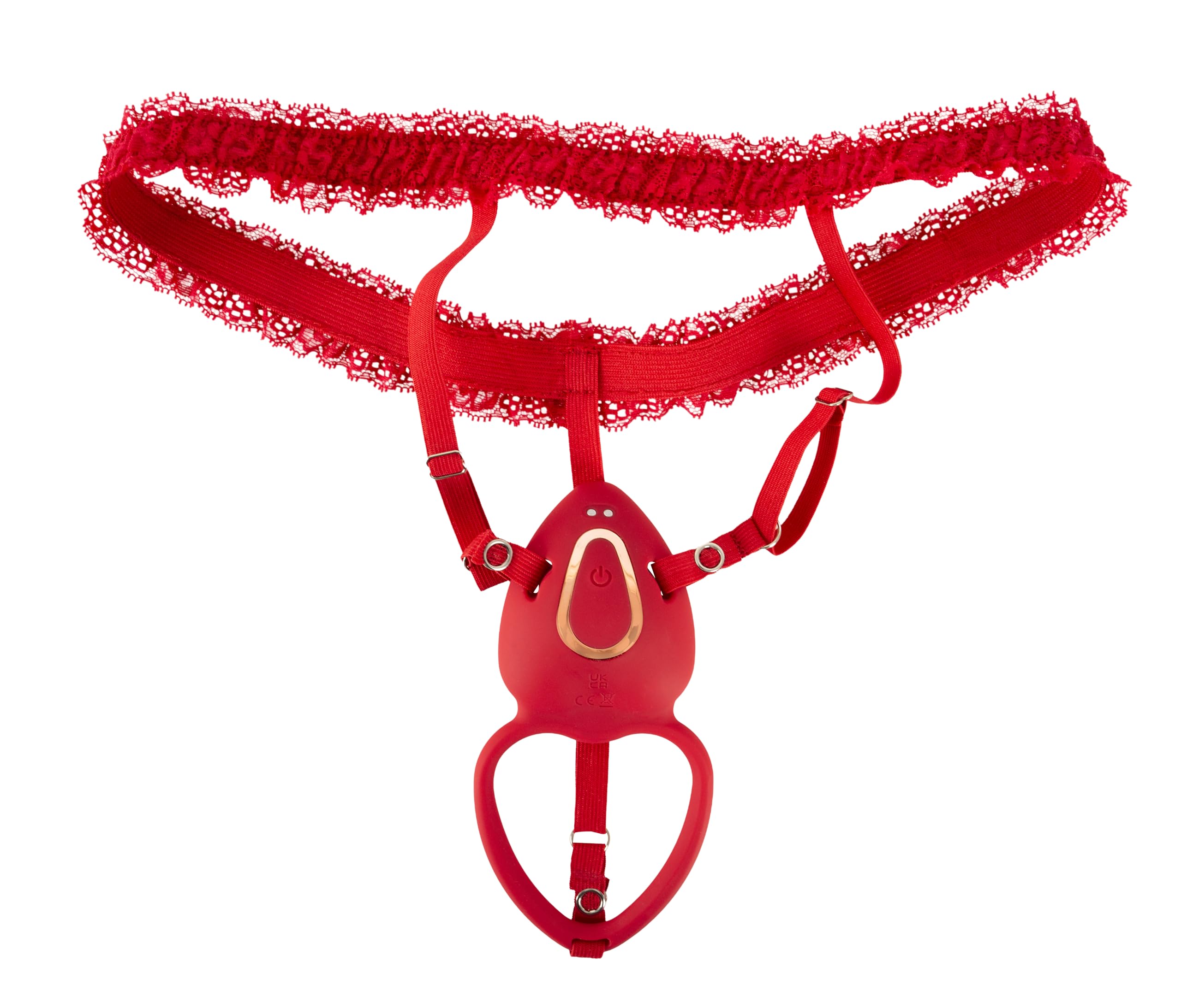 You2Toys Set vibratore con reggicalze in pizzo e telecomando, 10 modalità di vibrazione silenziose, impermeabile, ricaricabile tramite USB, stimolatore clitorideo in silicone, anello a forma di cuore