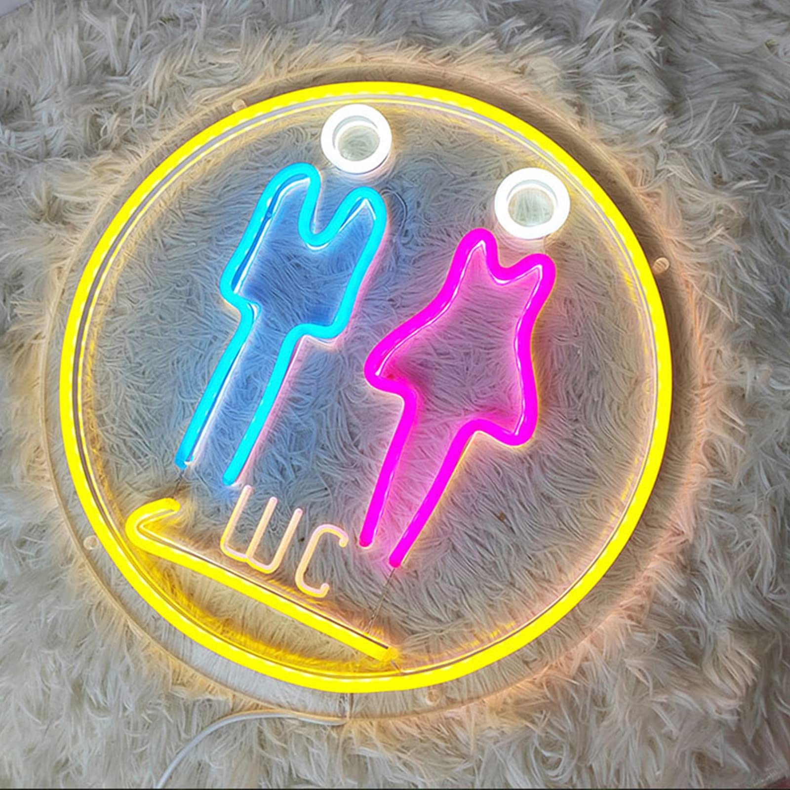 REWIS Insegna al Neon a LED per WC, luci al Neon con