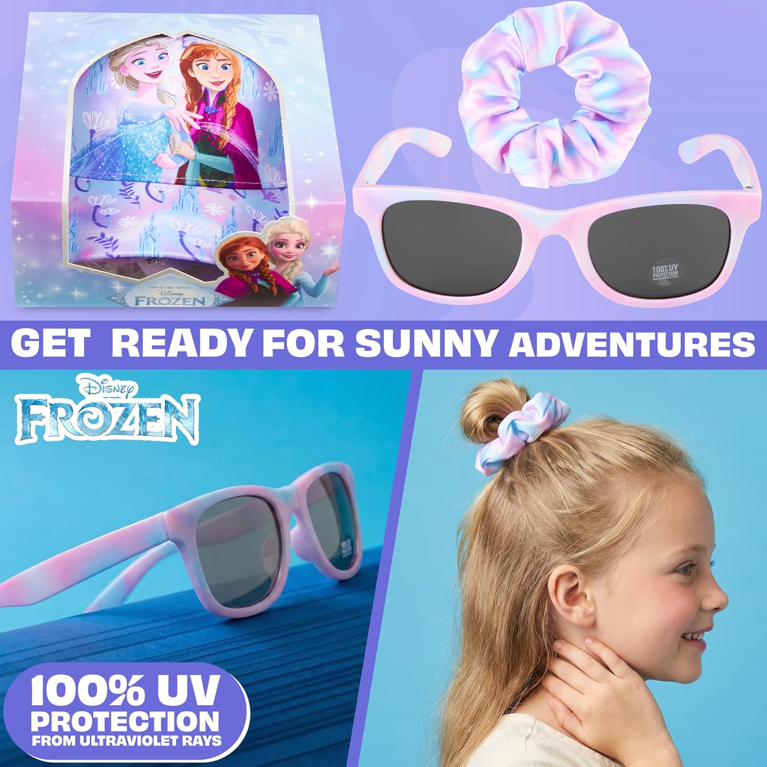 Get Trend Paw Patrol | Disney| Sesame Street Girls Baseball Cap, UV Protection Sunglasses & Soft Scrunchies, 3 Piece Set