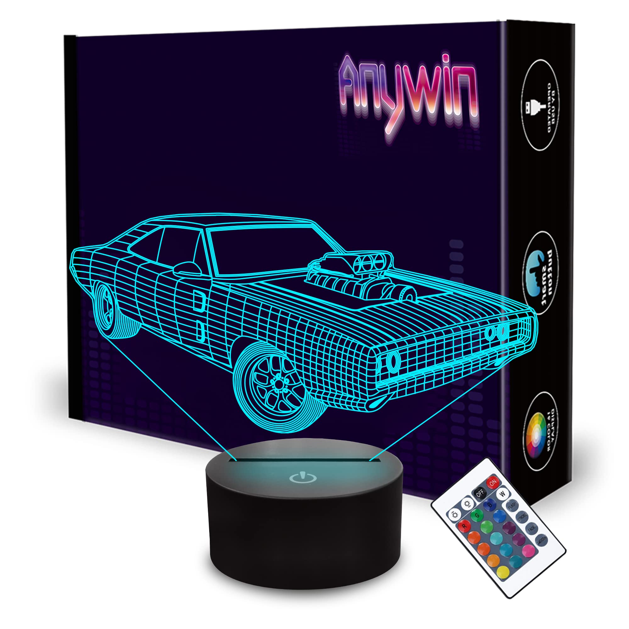 Gifts For Car Lovers Cool Muscle Car Led Night Light Desertcart