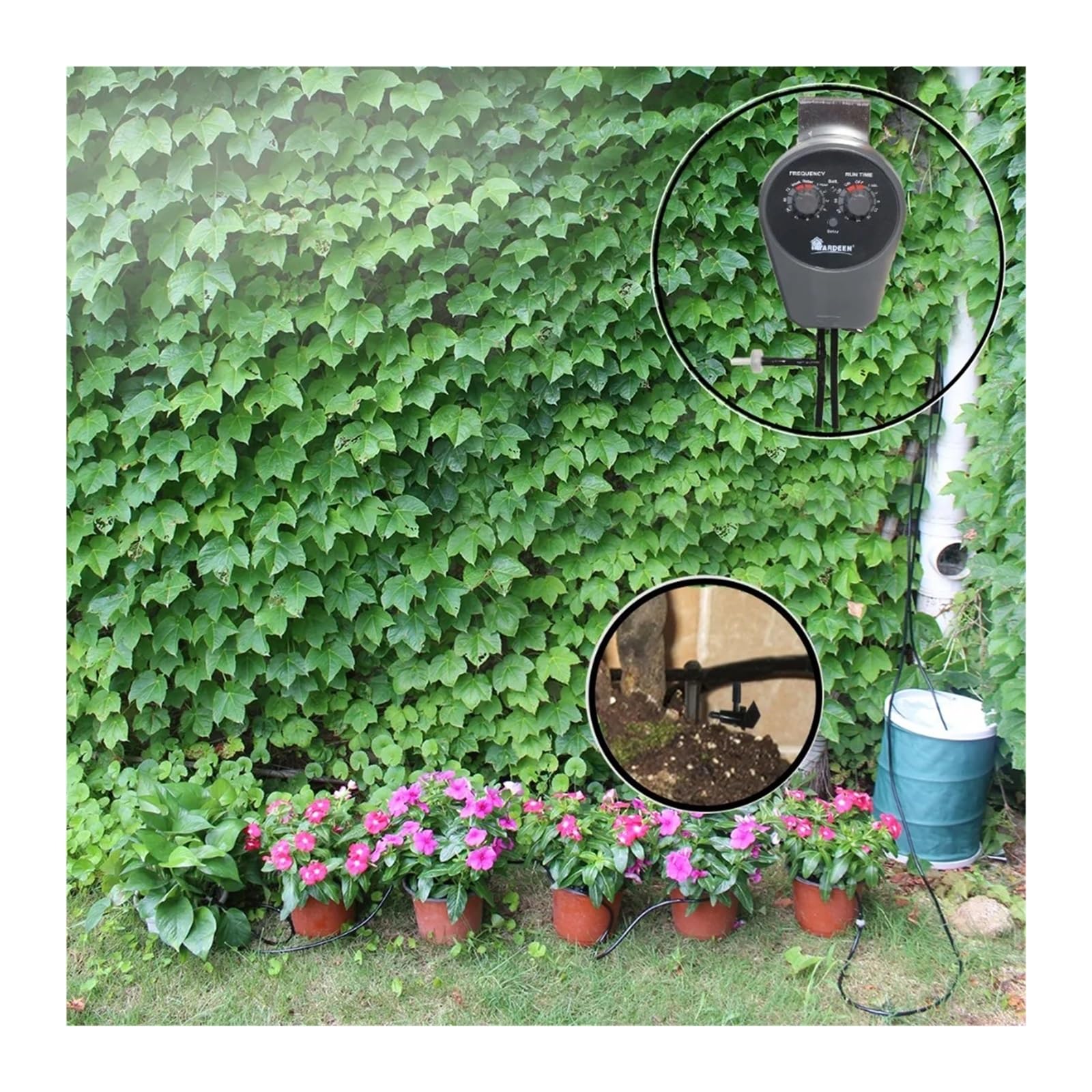 Pompa czasowa do nawadniania ogrodu System nawadniania kropelkowego Sterownik czasowy wody Spray ogrodniczy z regulowanym zraszaczem