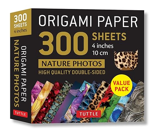 Origami Paper 300 sheets Nature Photo Patterns 4" (10 cm): Tuttle Origami Paper: High-Quality Double-Sided Origami Sheets Printed with 12 Different Designs