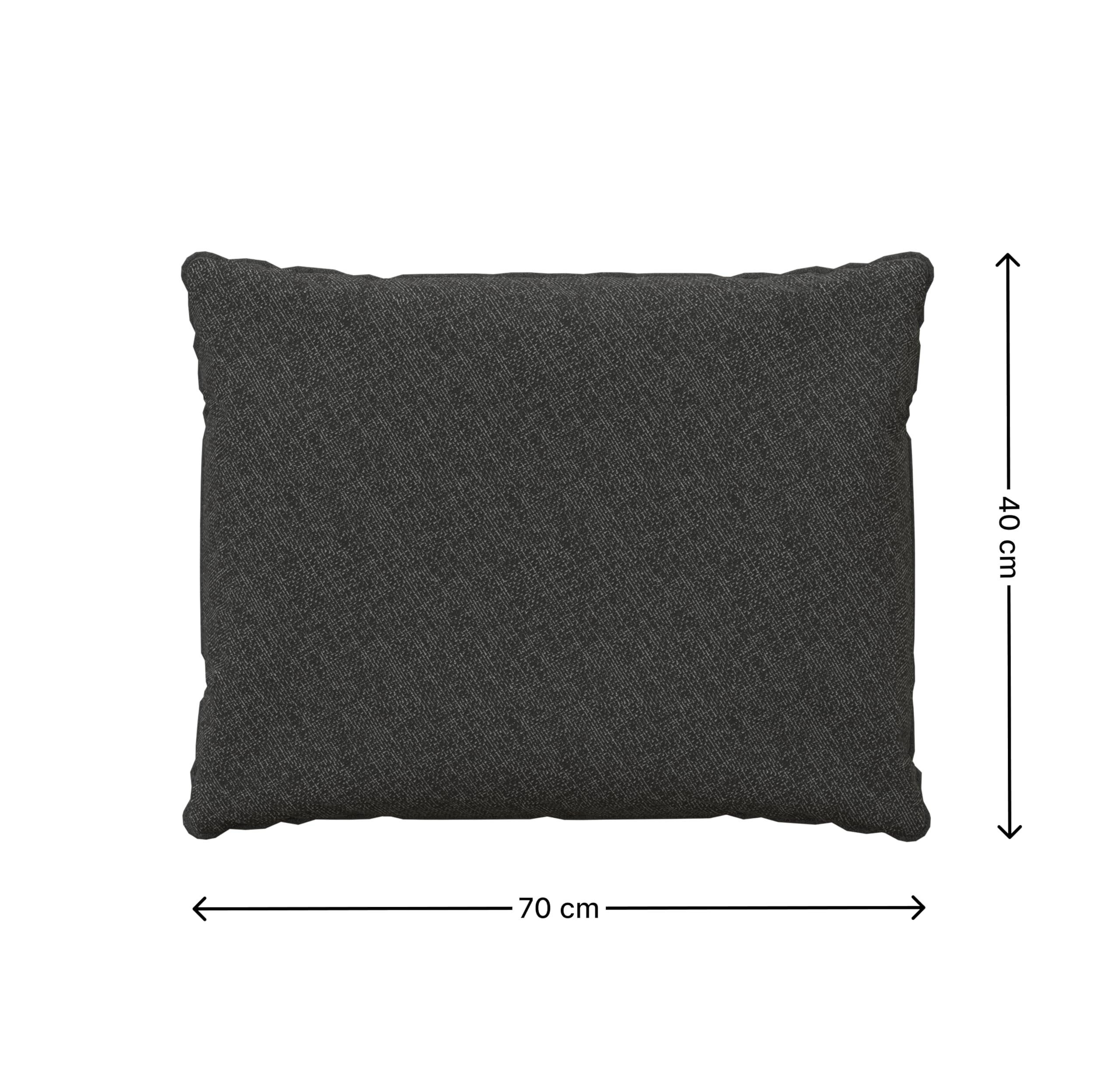 POKAR Set 2 Cuscini per Sedia da Esterno: 1x Cuscino Seduta 70x70x5 cm + 1x Cuscino Schienale 70x40x15 cm | Cuscini per Sedie in Rattan e Arredamento da Giardino | Oeko-Tex | Made in EU | Antracite