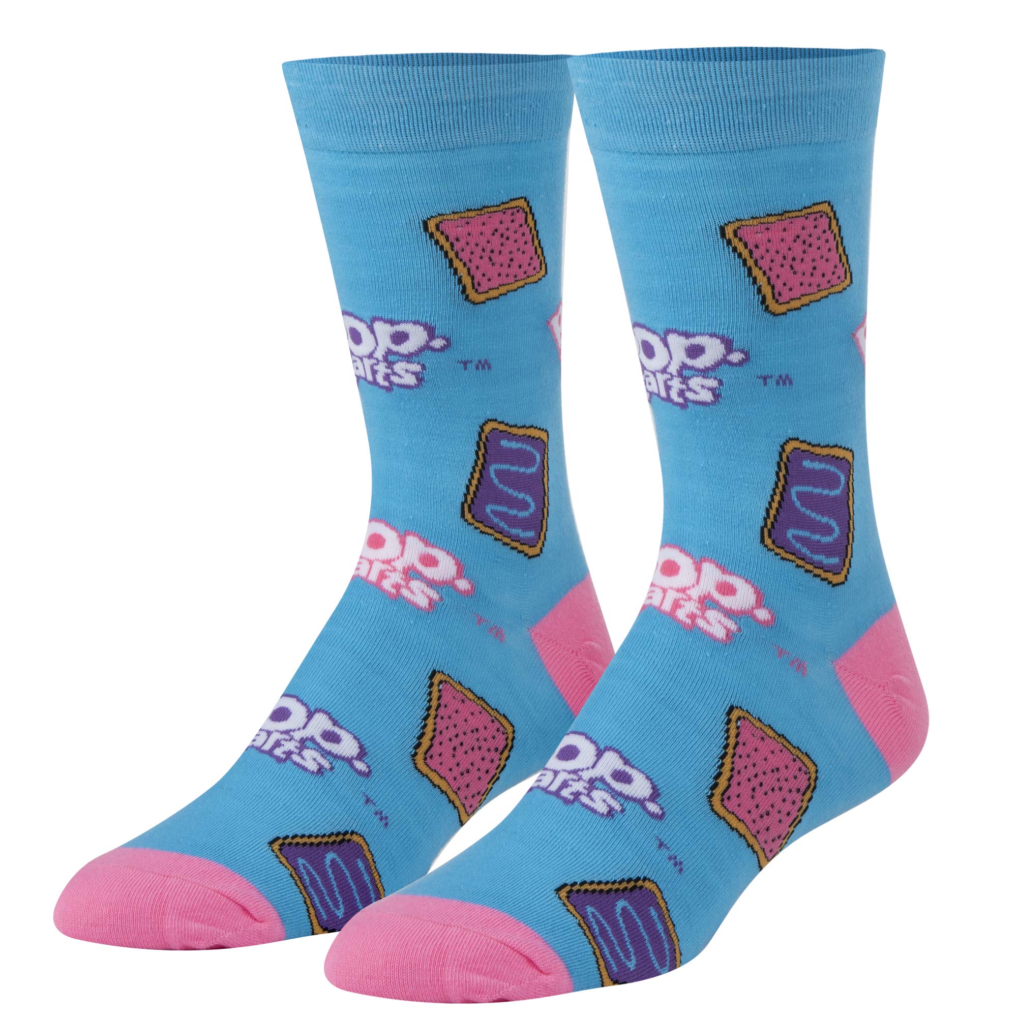 Crazy SocksBreakfast Food Cereal Crew Socks for Men & Women – Funny Novelty Food Designs – Colorful, Comfy & Unique, Pop-tarts, Large