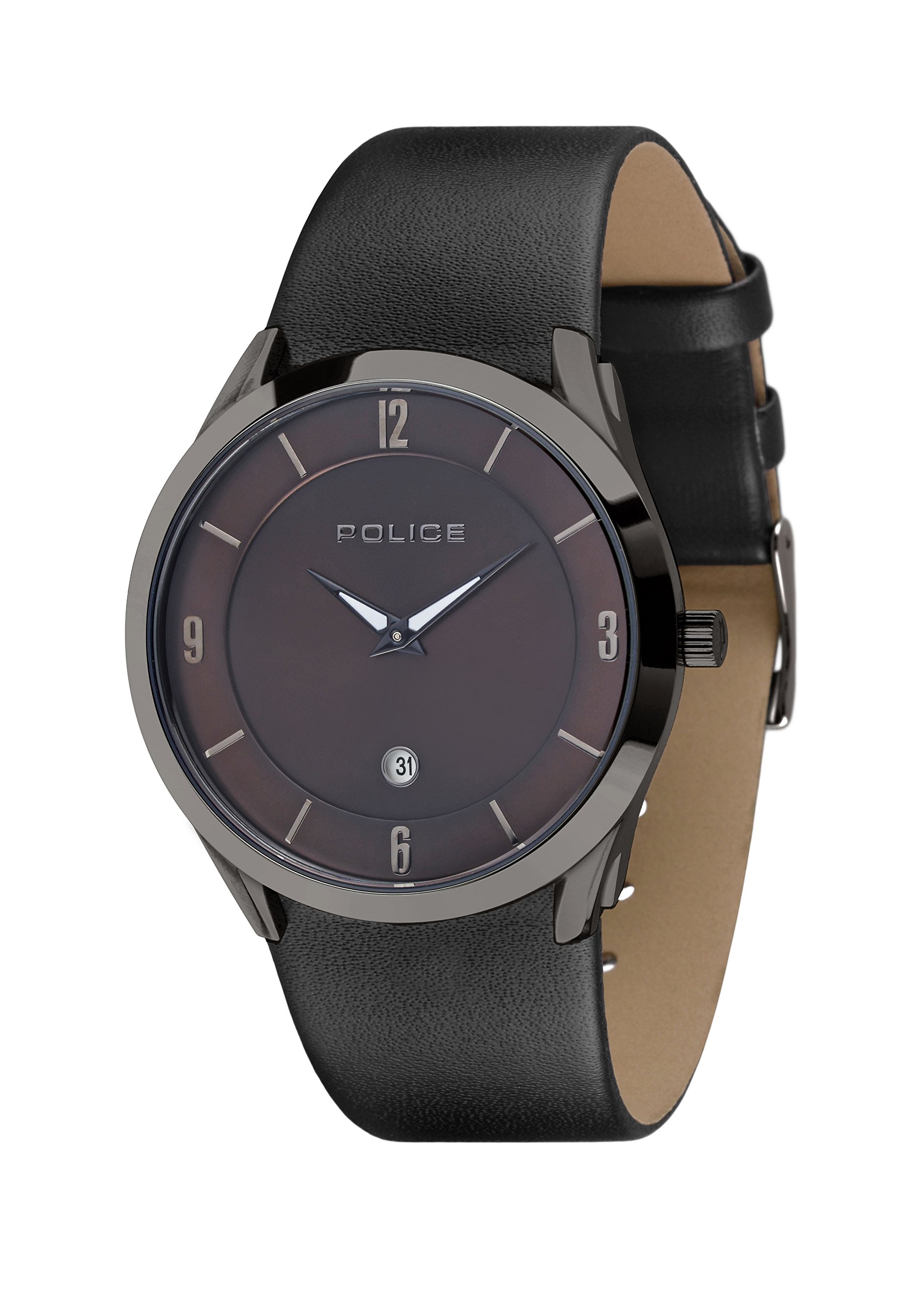 Buy Men Watch Target II PL.14217JSU/12 Drak Brown Dial Black Leather