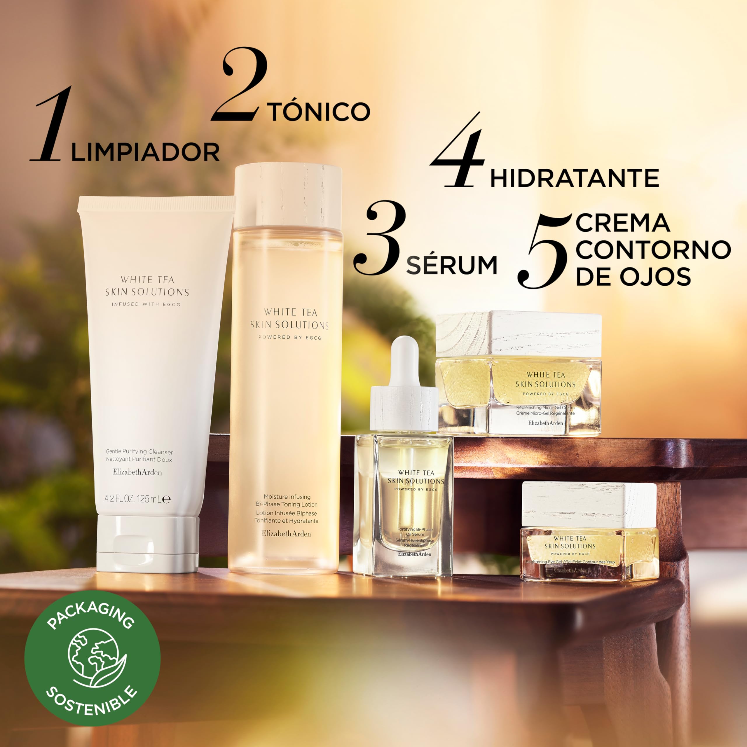 Elizabeth Arden - White Tea Skin Solutions Brightening Eye Gel, Contorno de Ojos Primeros Signos de la Edad, Ilumina, Revitaliza y Suaviza las líneas de expresión - 15ml
