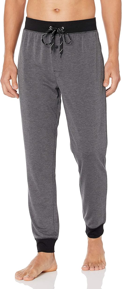 Izod Men's Knit Jogger Sleep Pants, Charcoal Heather, Large Amazon.es Ropa