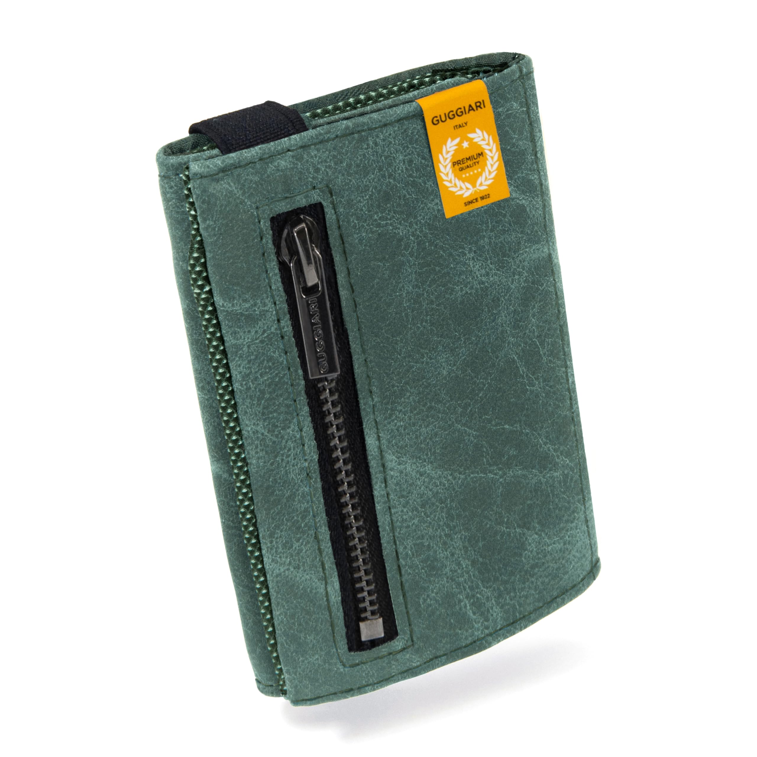 GUGGIARI Uomo Portafoglio di Qualità Pelle – Portafoglio Maschile Slim con Compartment per Carte di Credito, Monete e So