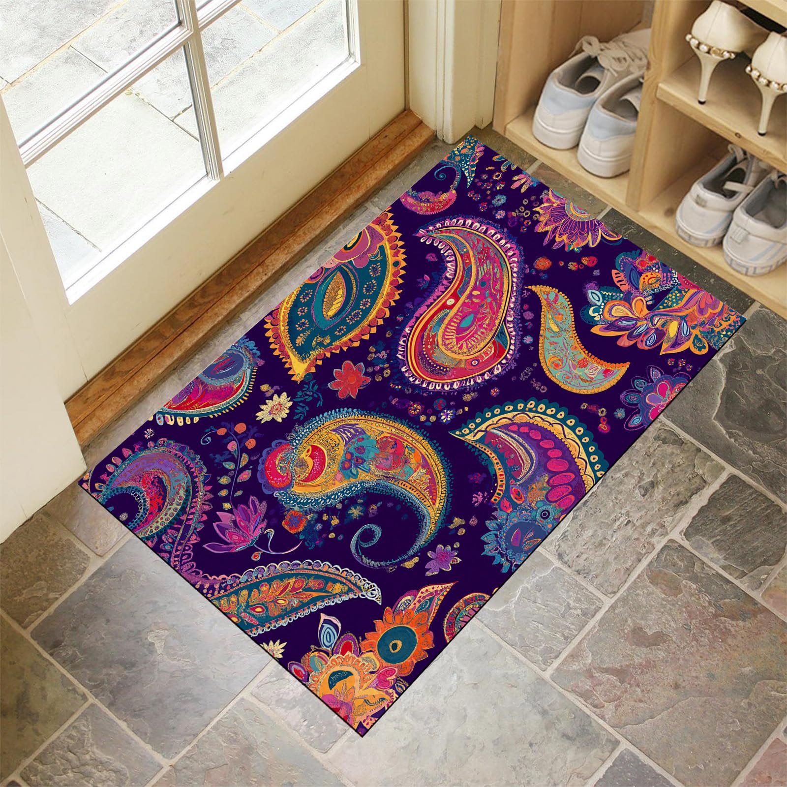 Paillasson intérieur entrée absorbant pour stopper la boue et sécuriser le couloir