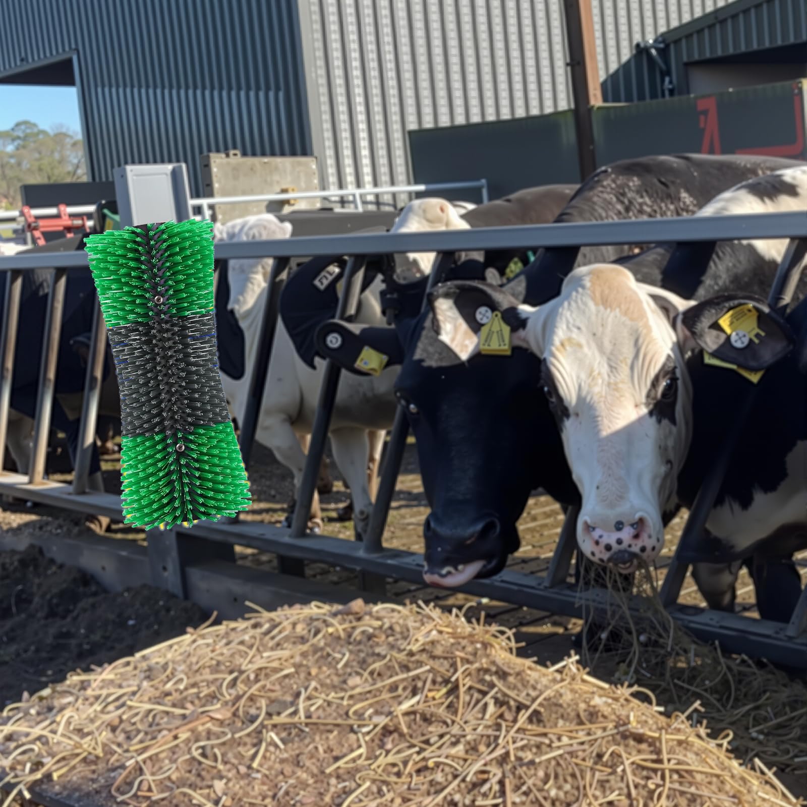 Lot de 2 brosses à gratter pour animaux de ferme, grandes brosses pour chevaux, toilettage, massage, nettoyage, soulager les démangeaisons à l'arrière du bétail, brosse pour chevaux, vaches