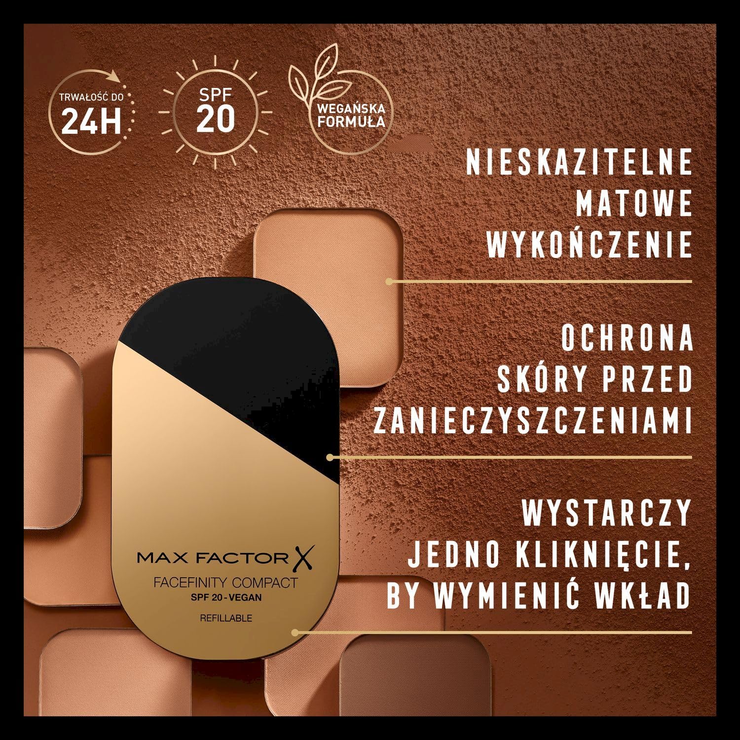 Max Factor Podstawa do makijażu Facefinity Compact Refill 06 Golden 84 g