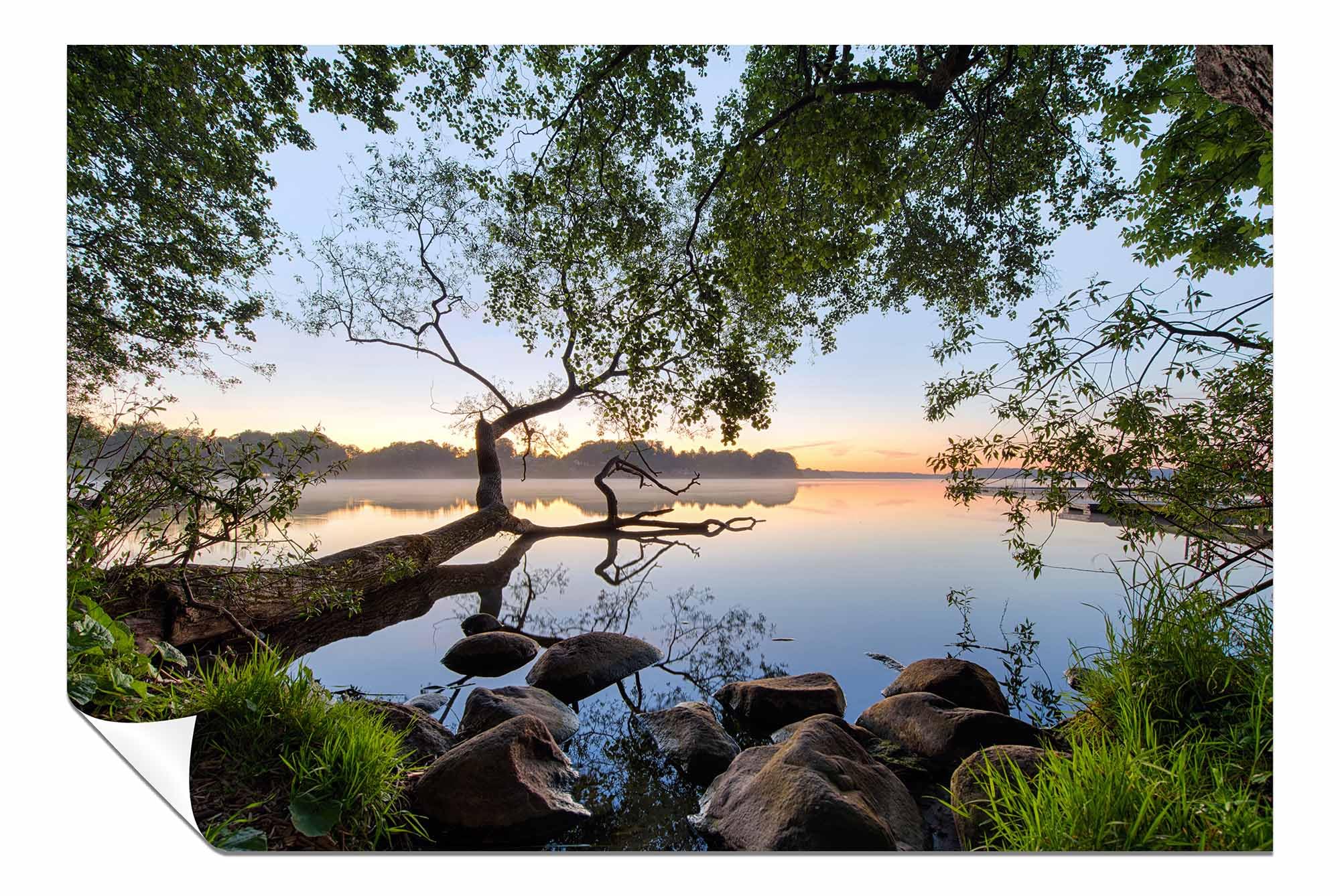 Panther Print Unframed Poster Lake View Pictures For Home Walls, Bedroom, Living Room & Bathroom Decor 91X61cm (36X24in)