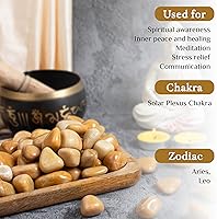 Vista 5 de Crocon Piedras y cristales de aventruine amarillo de 1 libra, a granel, más de 2000 quilates, piedra pulida, colección de rocas, jarrón